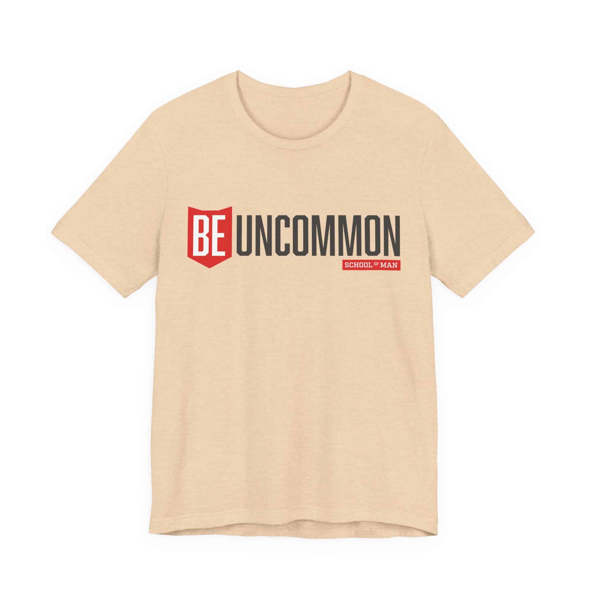 Be Uncommon graphic Tee | Motivational typography shirt, Red shield logo - Image 31