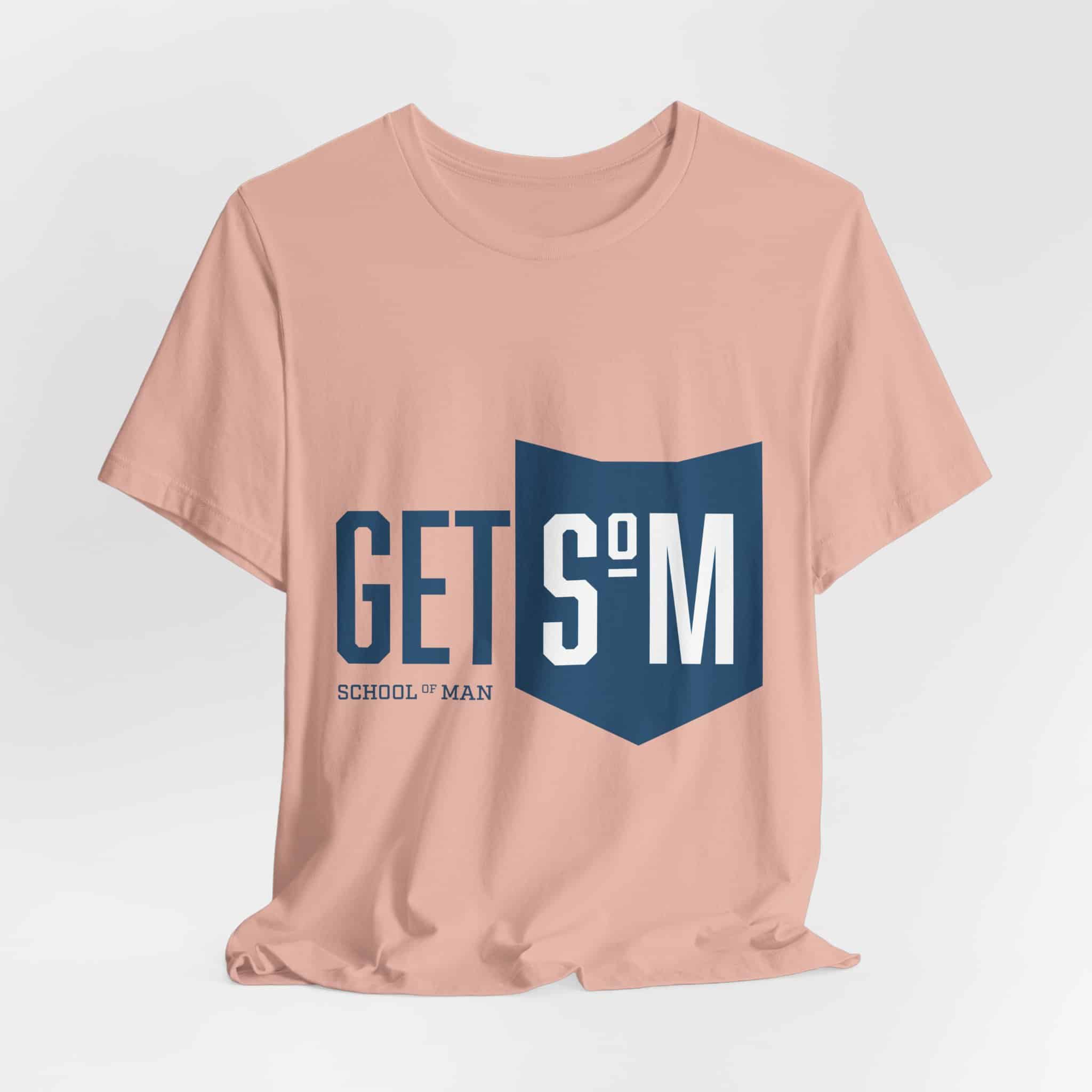 Get Some Shield logo T-Shirt | Retro Typographic School Man Tee - Image 8