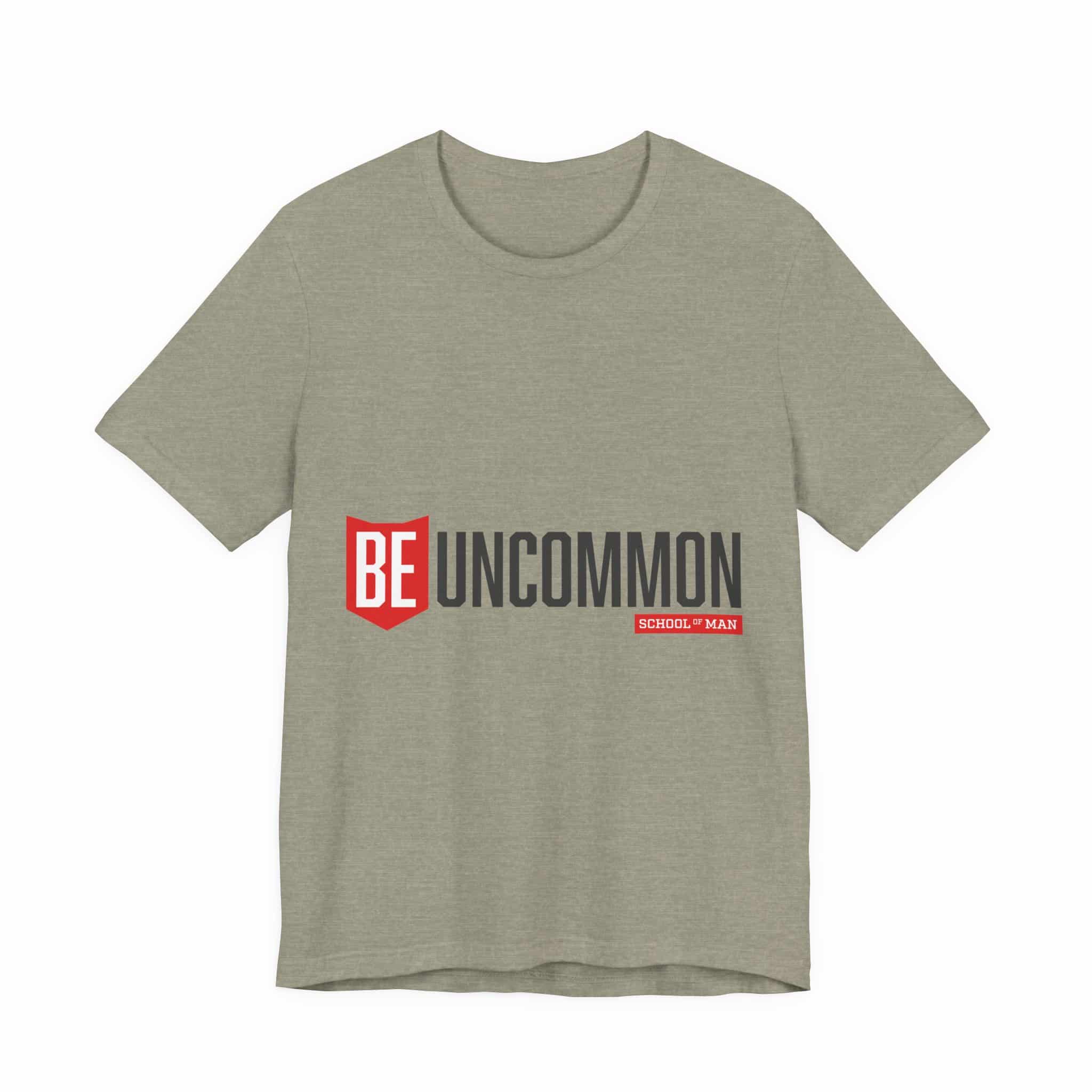 Be Uncommon graphic Tee | Motivational typography shirt, Red shield logo - Image 35