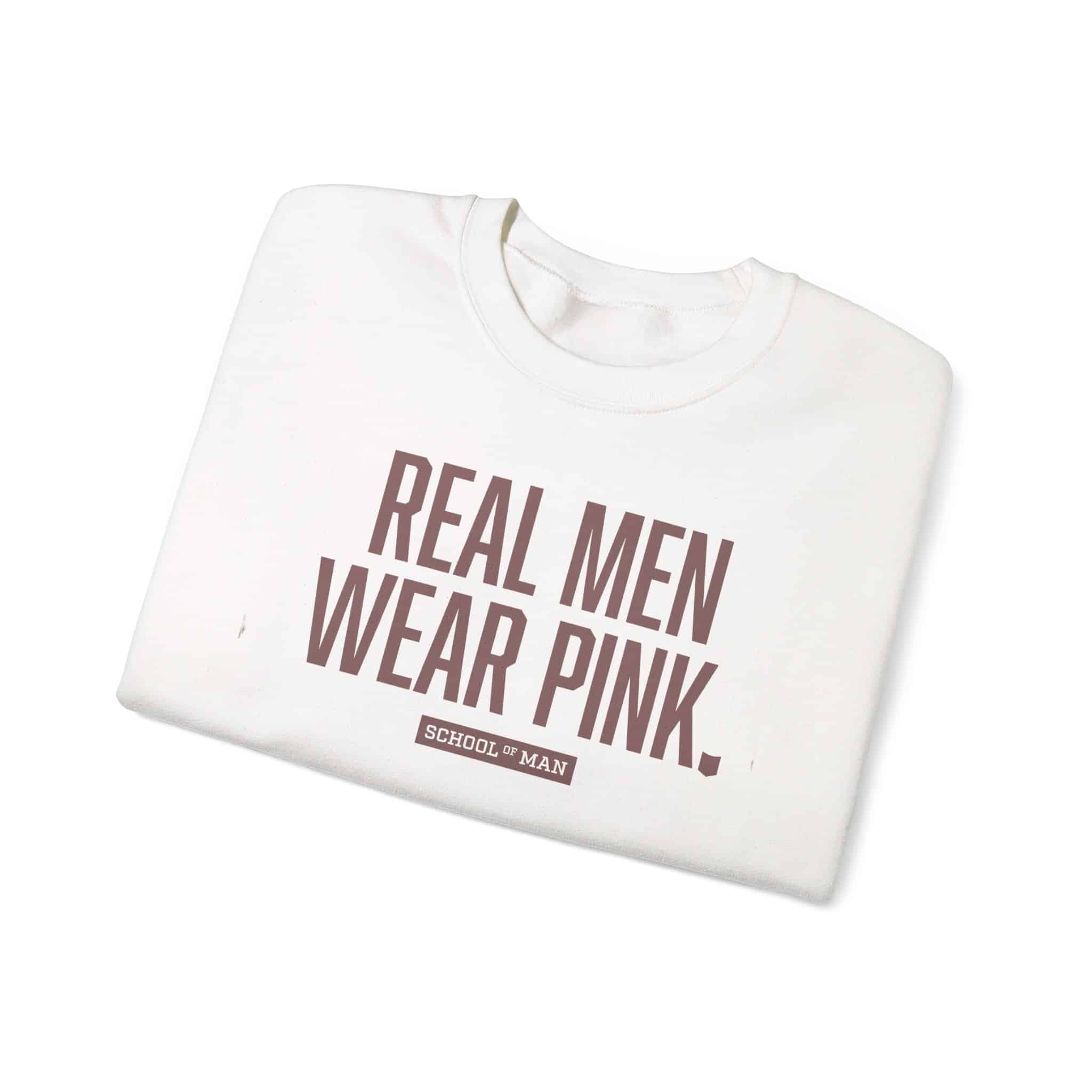 Real Men Wear Pink Sweatshirt – Men’s Statement Crewneck - Image 3