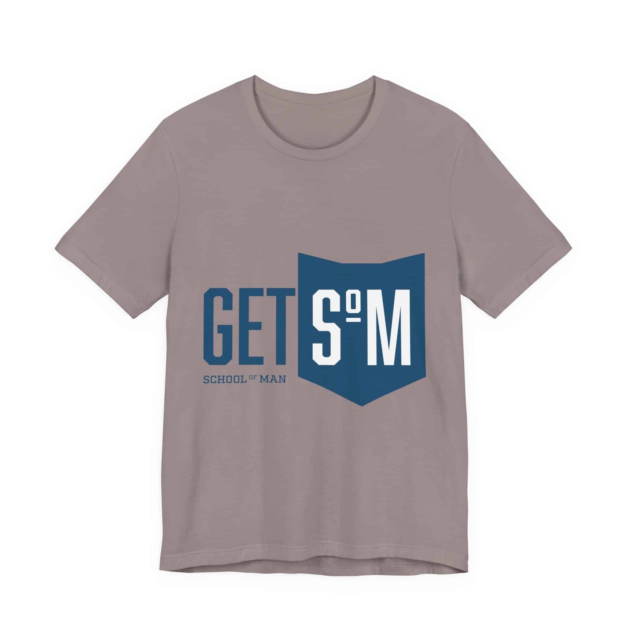 Get Some Shield logo T-Shirt | Retro Typographic School Man Tee - Image 13
