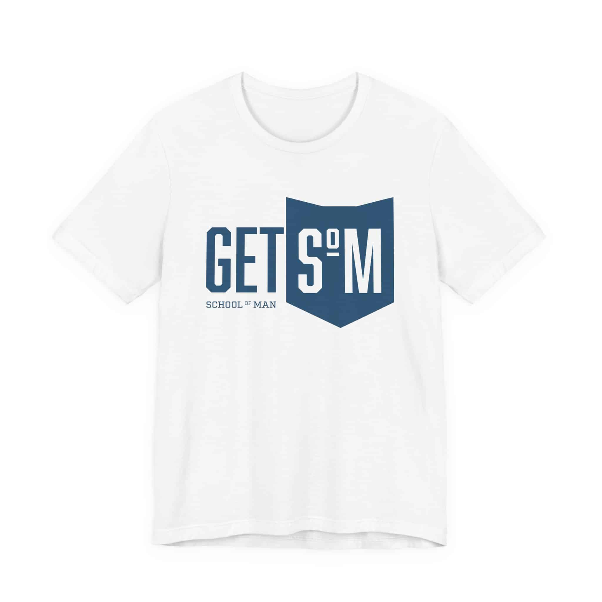 Get Some Shield logo T-Shirt | Retro Typographic School Man Tee