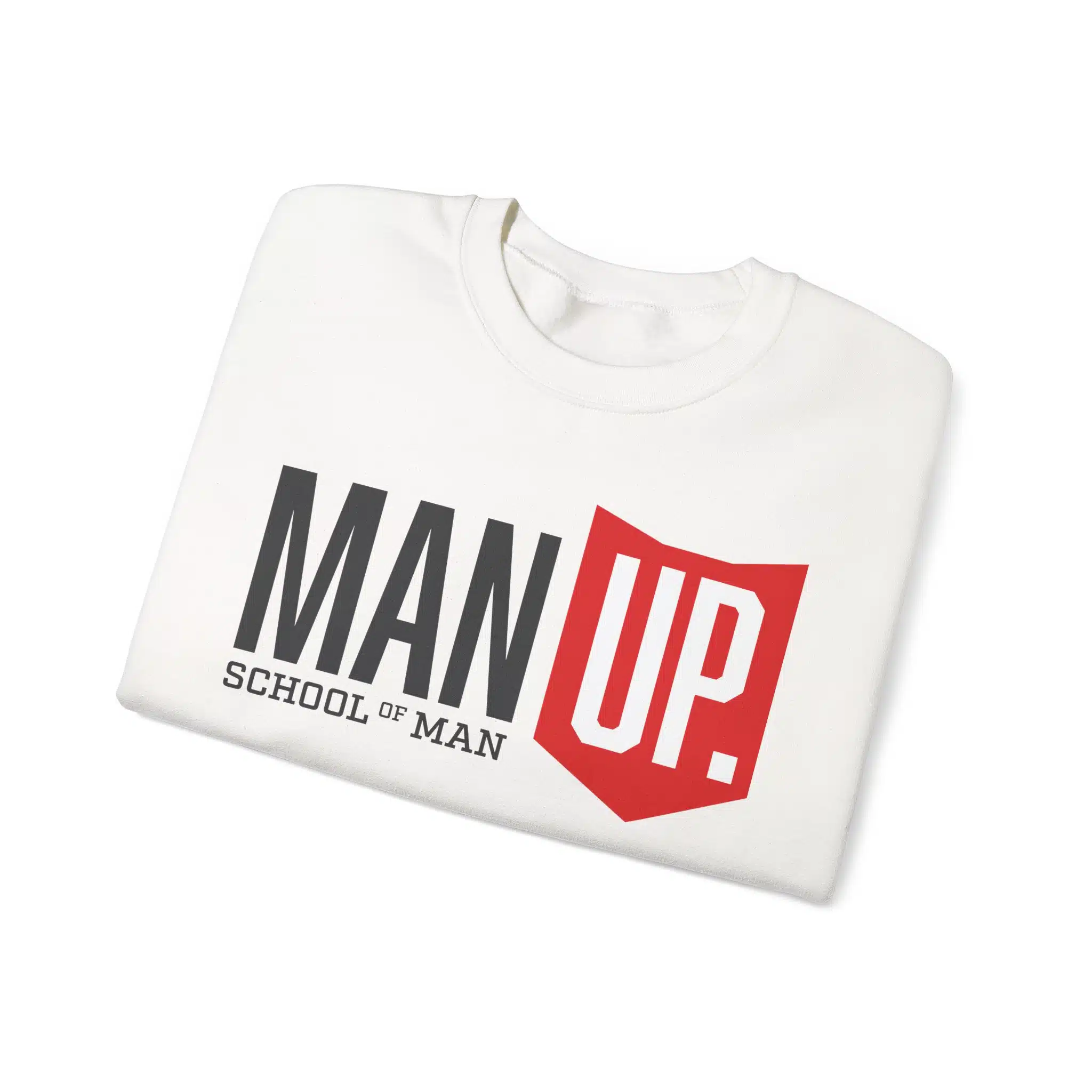 Man Up Crewneck Sweatshirt – 'Man Up' Motivational Graphic Crew - Image 3