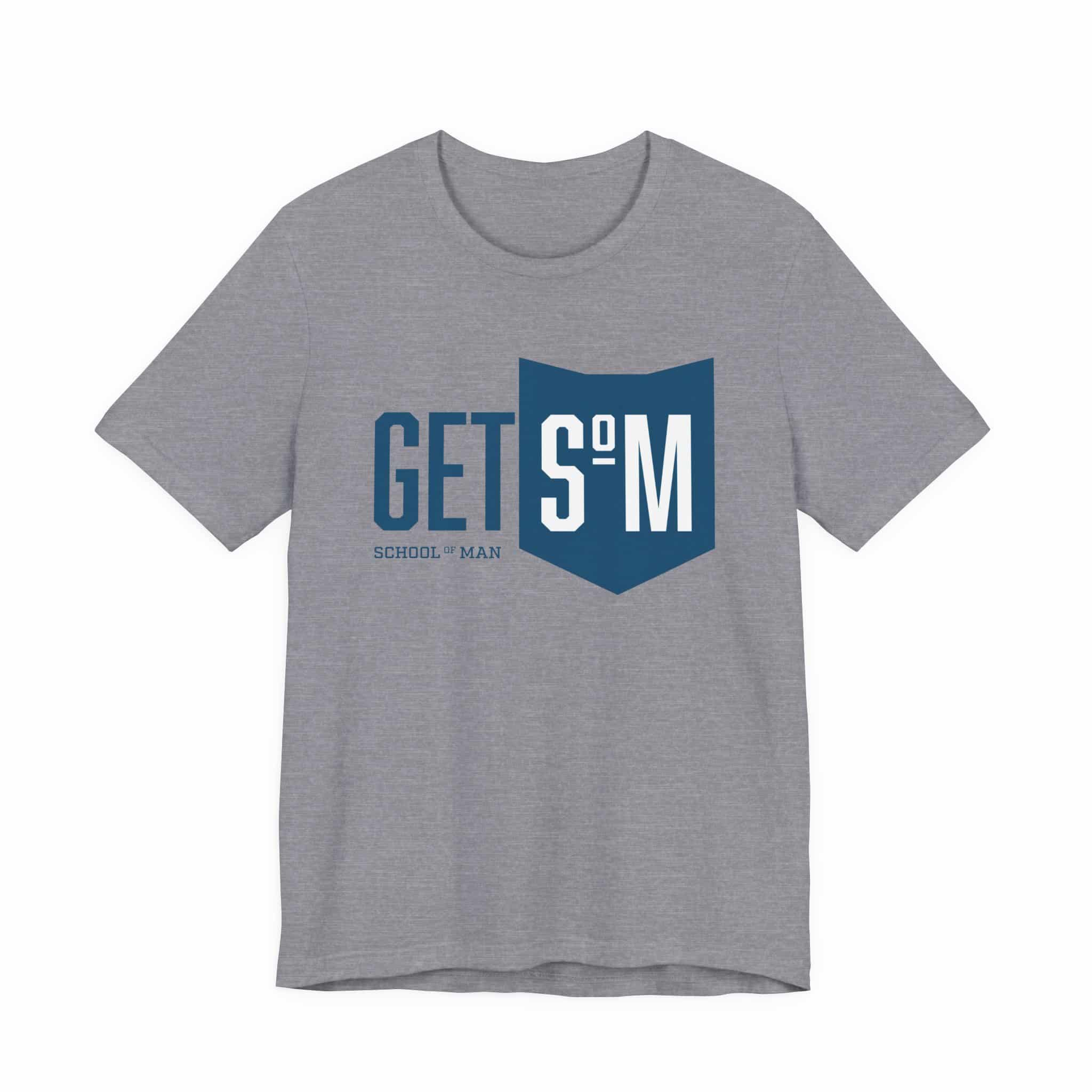 Get Some Shield logo T-Shirt | Retro Typographic School Man Tee - Image 41
