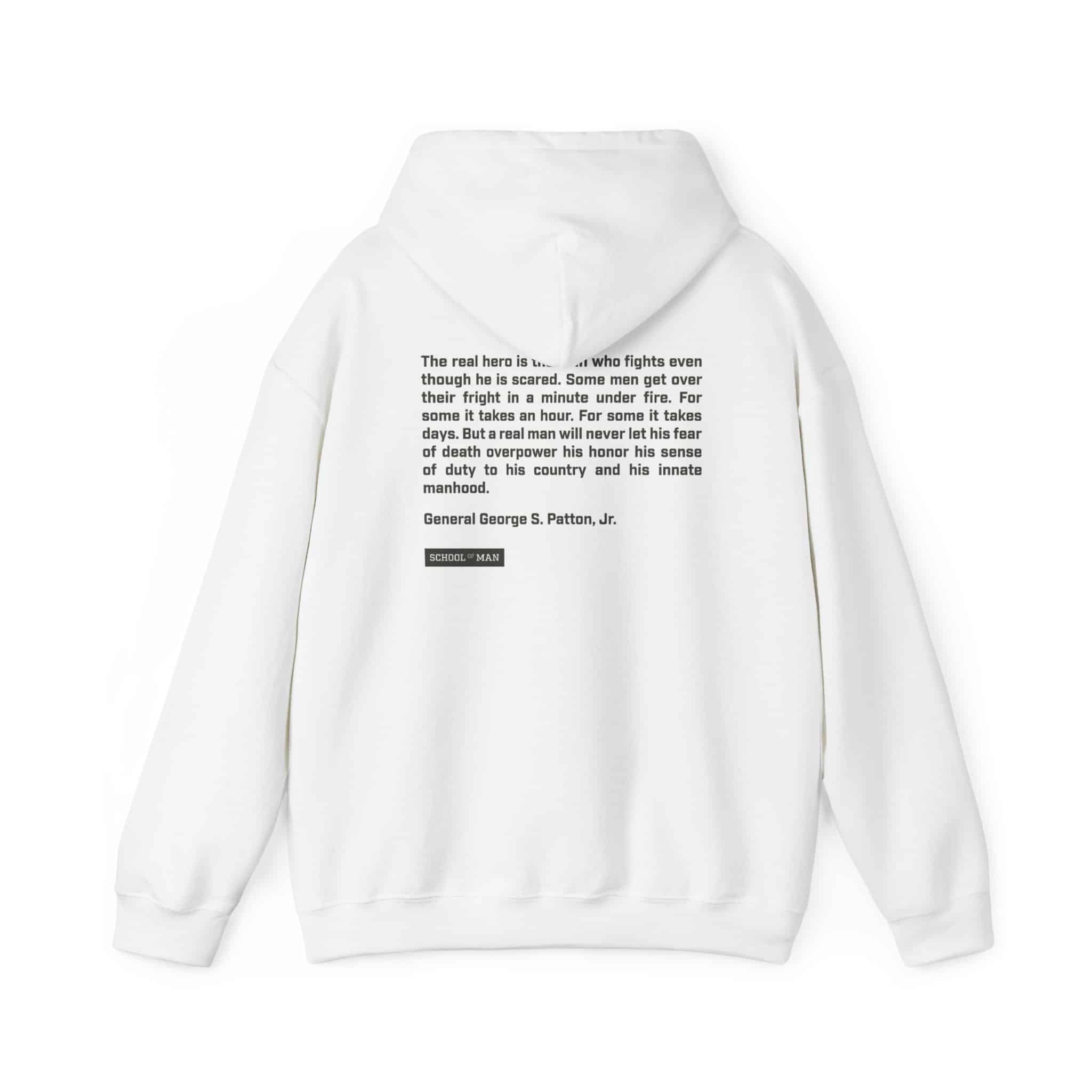 Veterans A Day Shield Hoodie — '22' Military Tribute Pullover with Inspirational Back Quote - Image 2