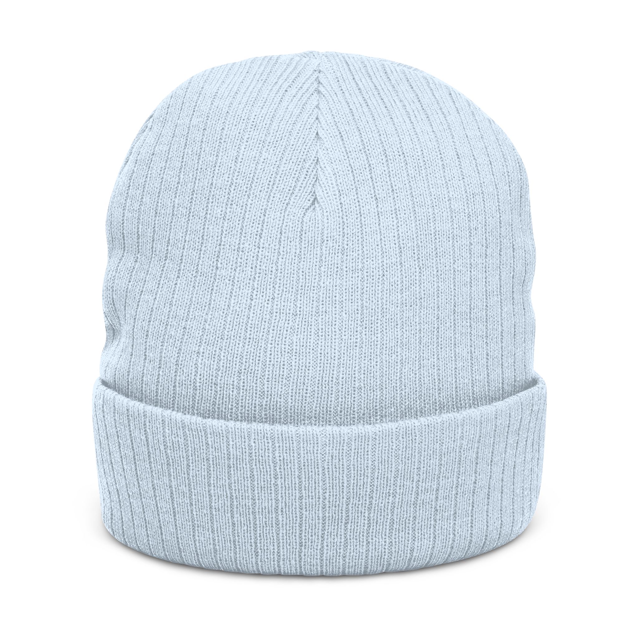 Ribbed Knit Beanie — Embroidered “Life Sharpens” Cuffed Winter Hat - Image 4