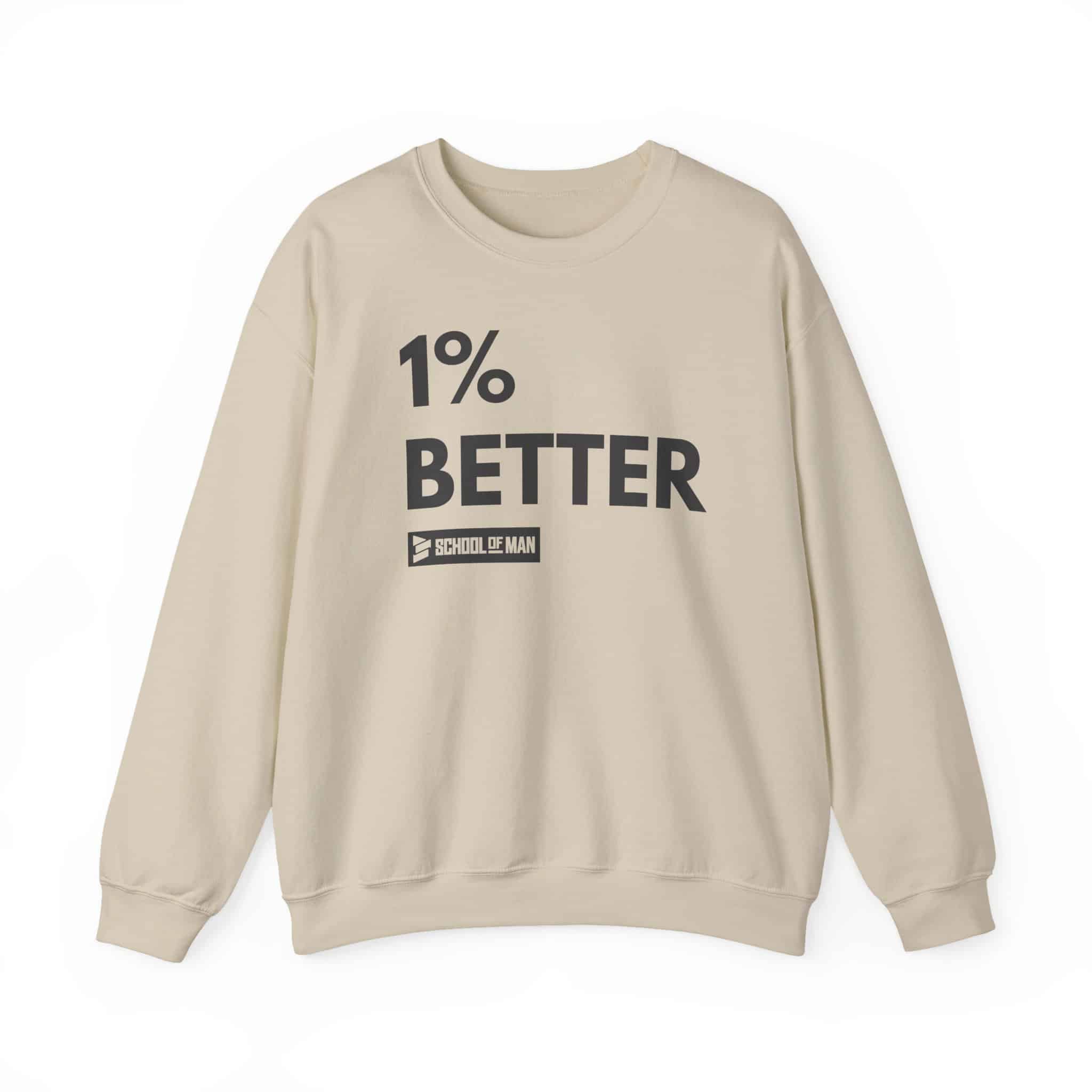 1% Better Crewneck Sweatshirt – Motivational Fitness Pullover - Image 13