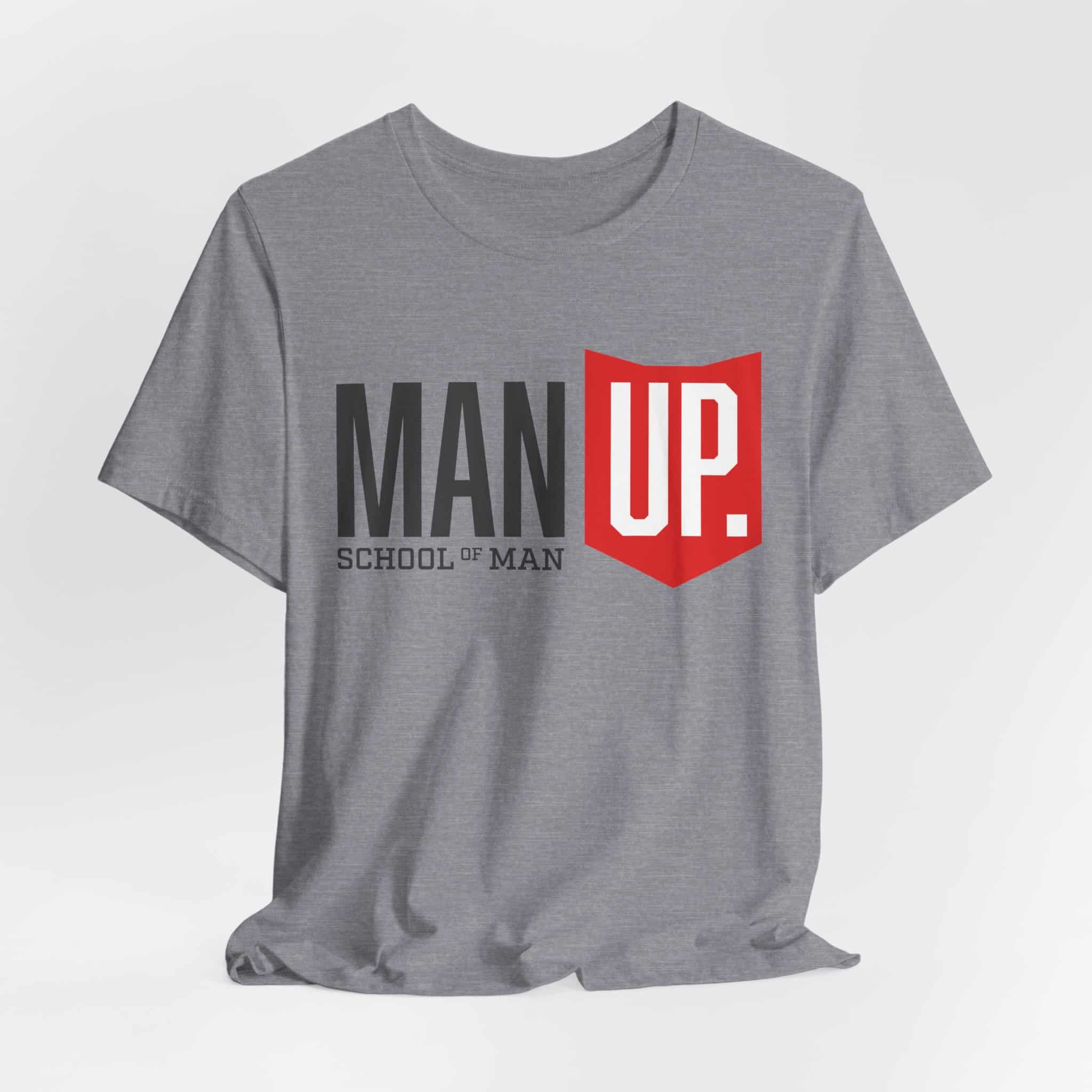 Man Up Shield logo T-Shirt | School of Man graphic tee - Image 47