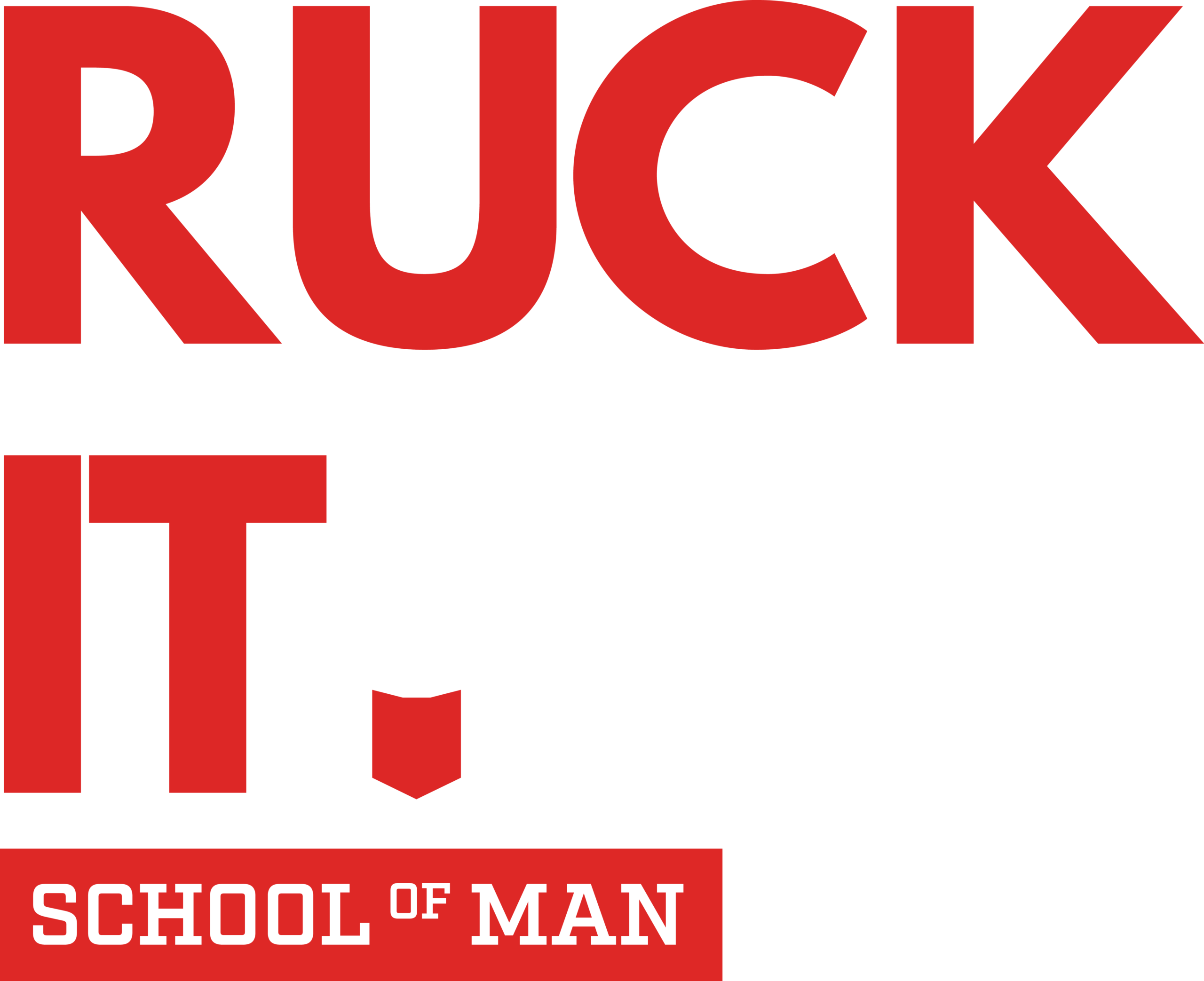 Ruck It. Ceramic Mug — Bold Red "School of Man" Coffee Cup (11oz & 15oz) - Image 2