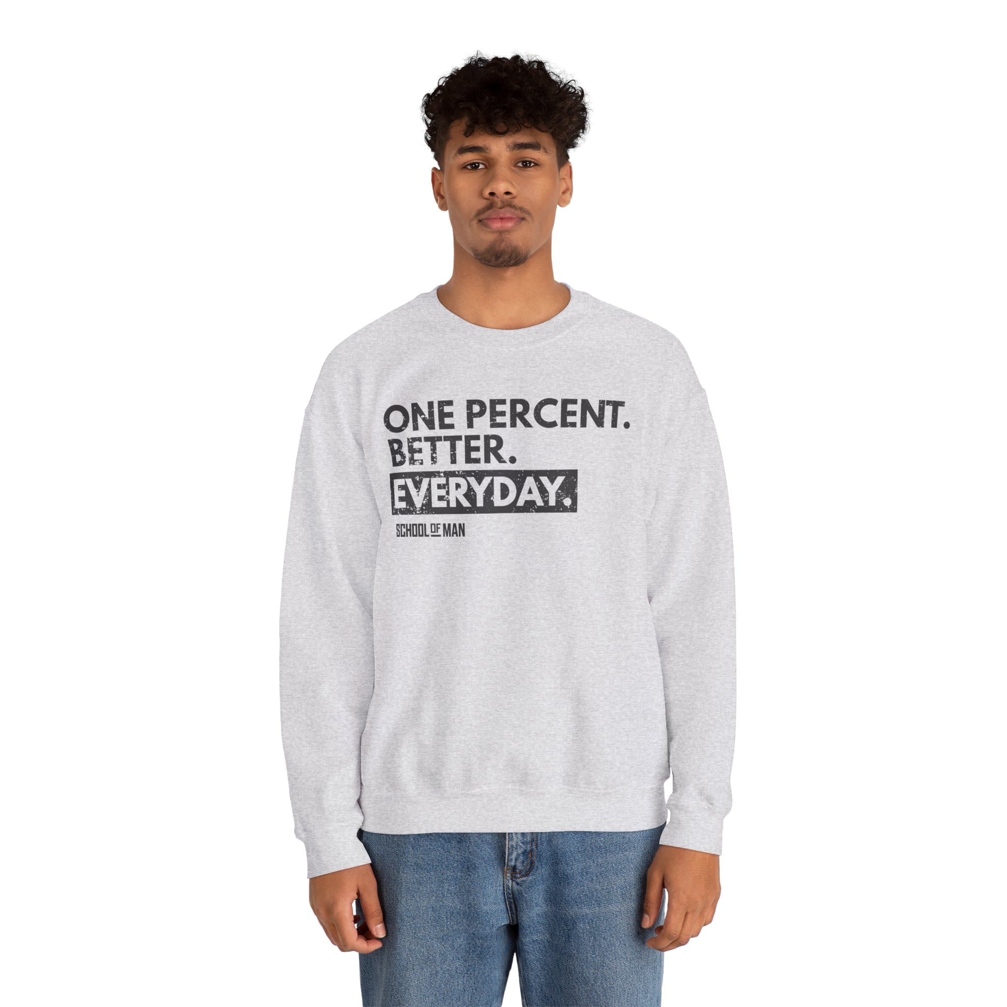 Motivational Crewneck Sweatshirt — "One Percent. Better. Everyday." - Image 12