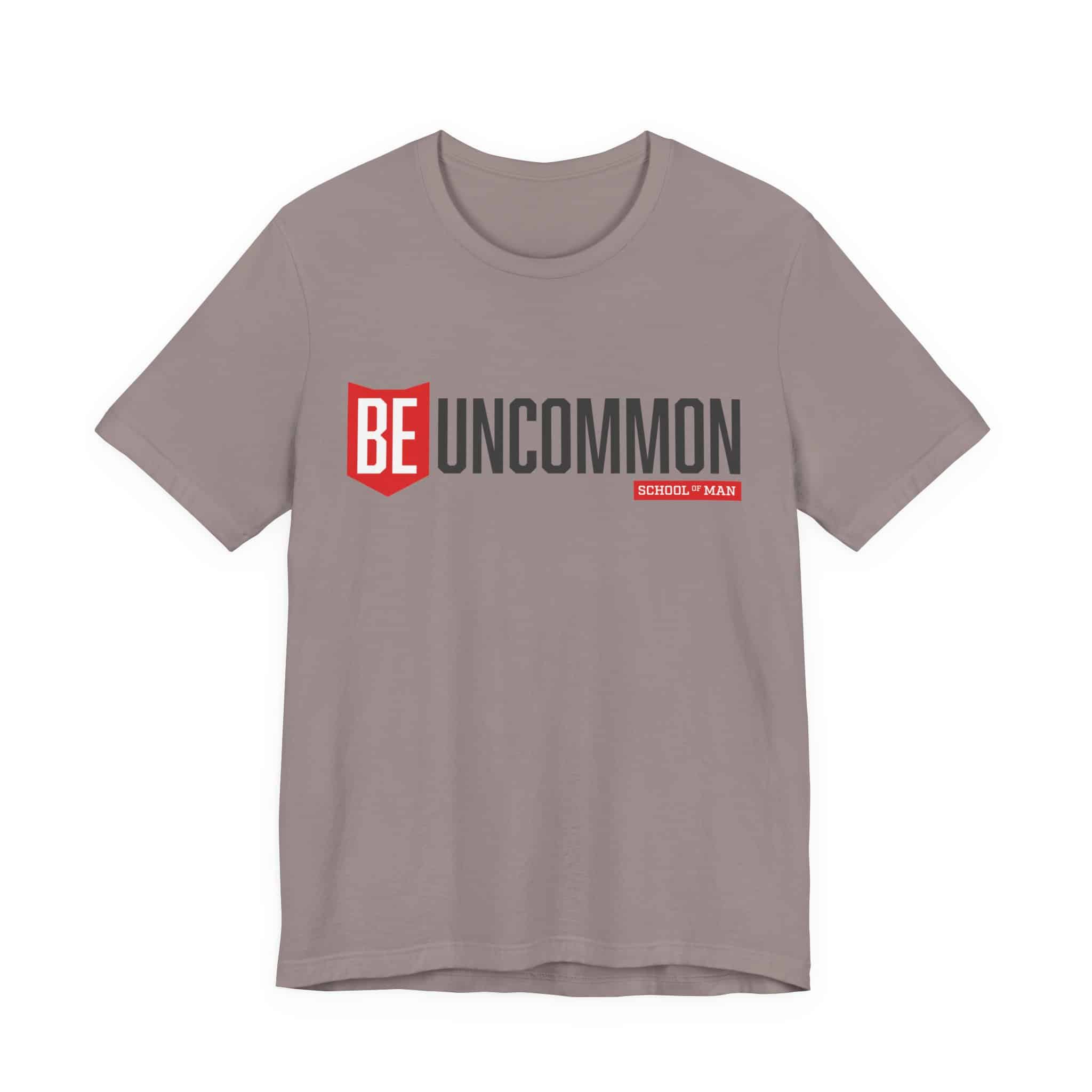 Be Uncommon graphic Tee | Motivational typography shirt, Red shield logo - Image 11