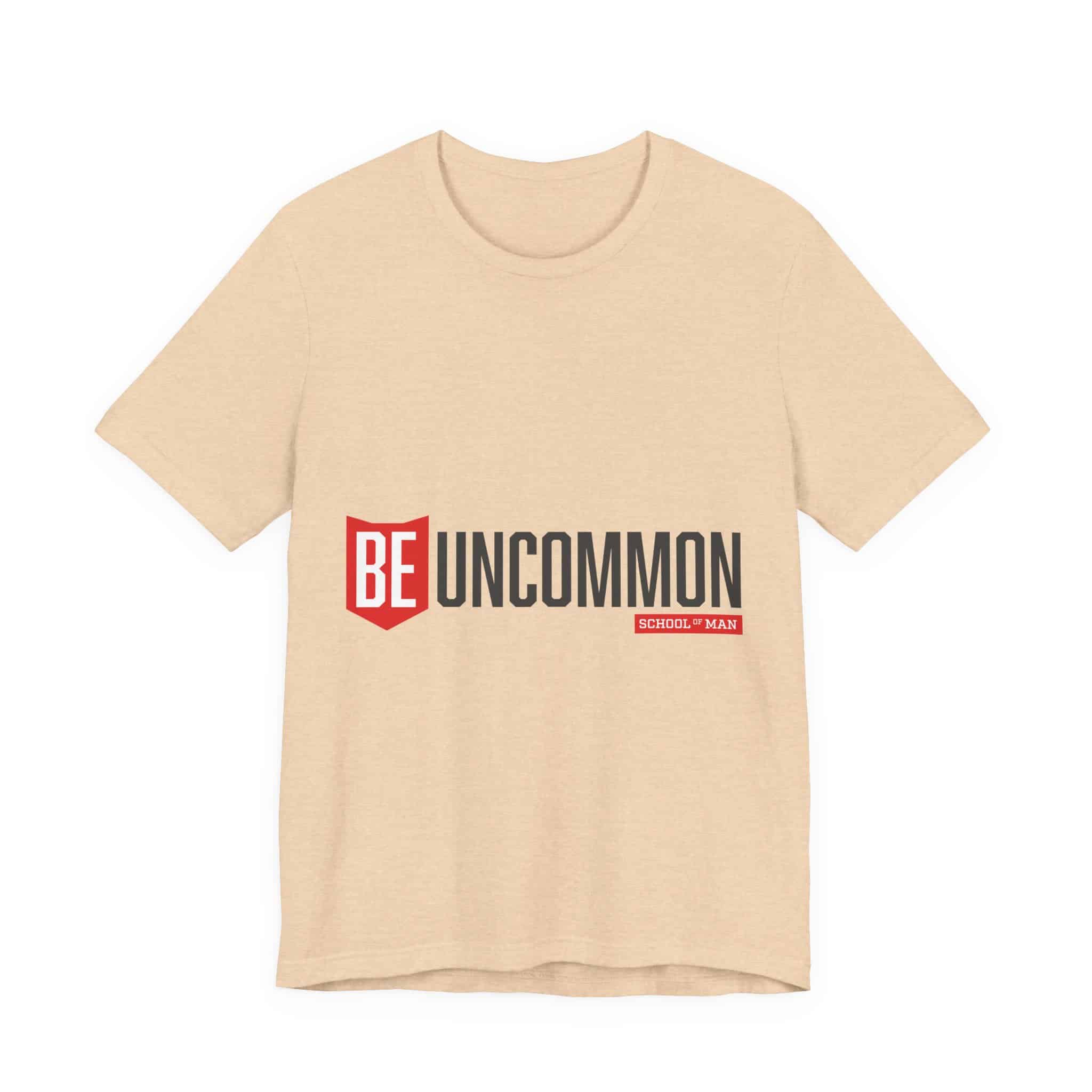 Be Uncommon graphic Tee | Motivational typography shirt, Red shield logo - Image 31