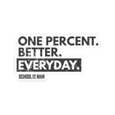 One Percent Better Everyday Sticker — Motivational Kiss-Cut Laptop Decal
