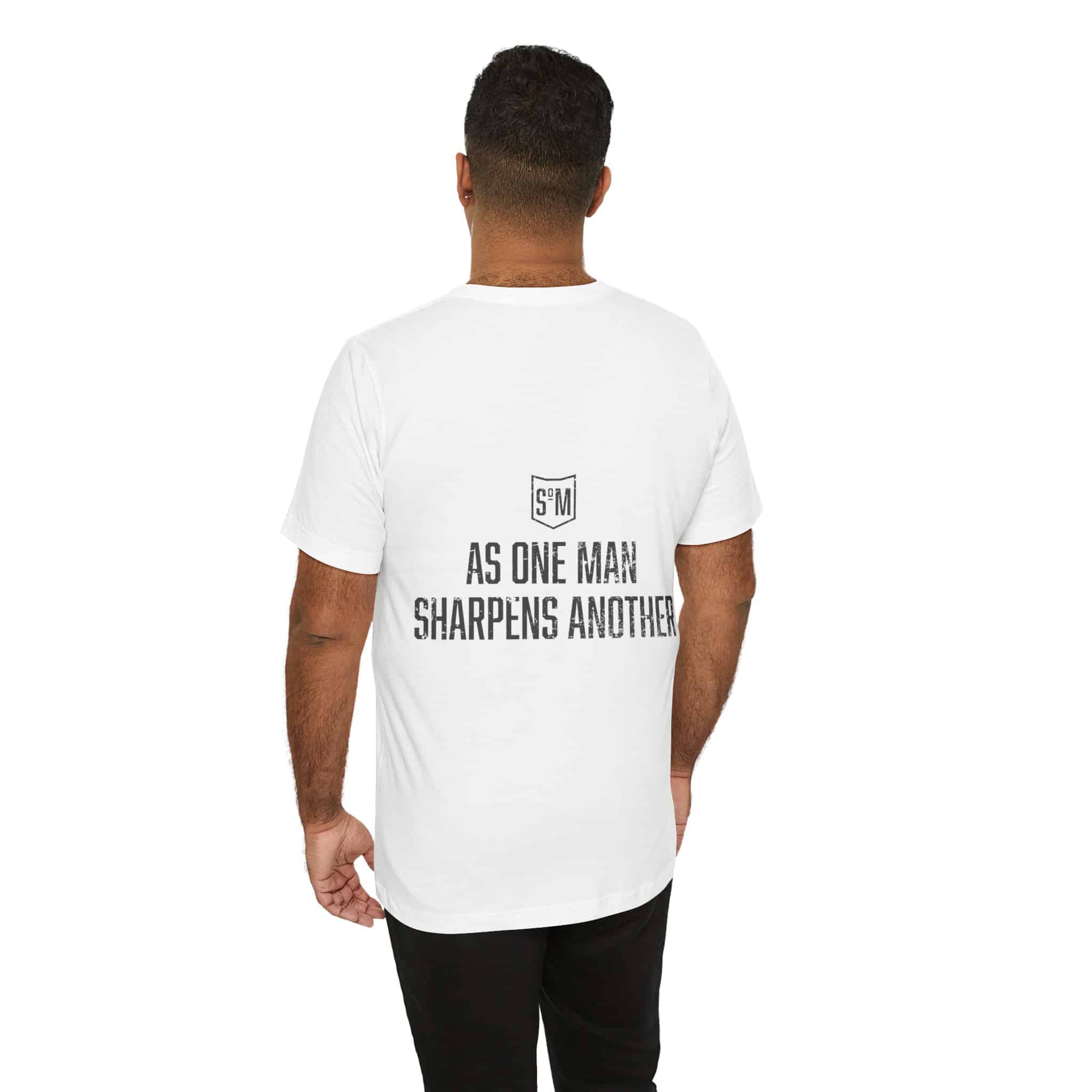 Iron Sharpens Iron tee | 'As One Man Sharpens Another' motivational shirt - Image 4