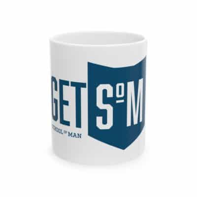 GETSM Shield Ceramic Mug — Motivational Men's Coffee Cup (11oz, 15oz)
