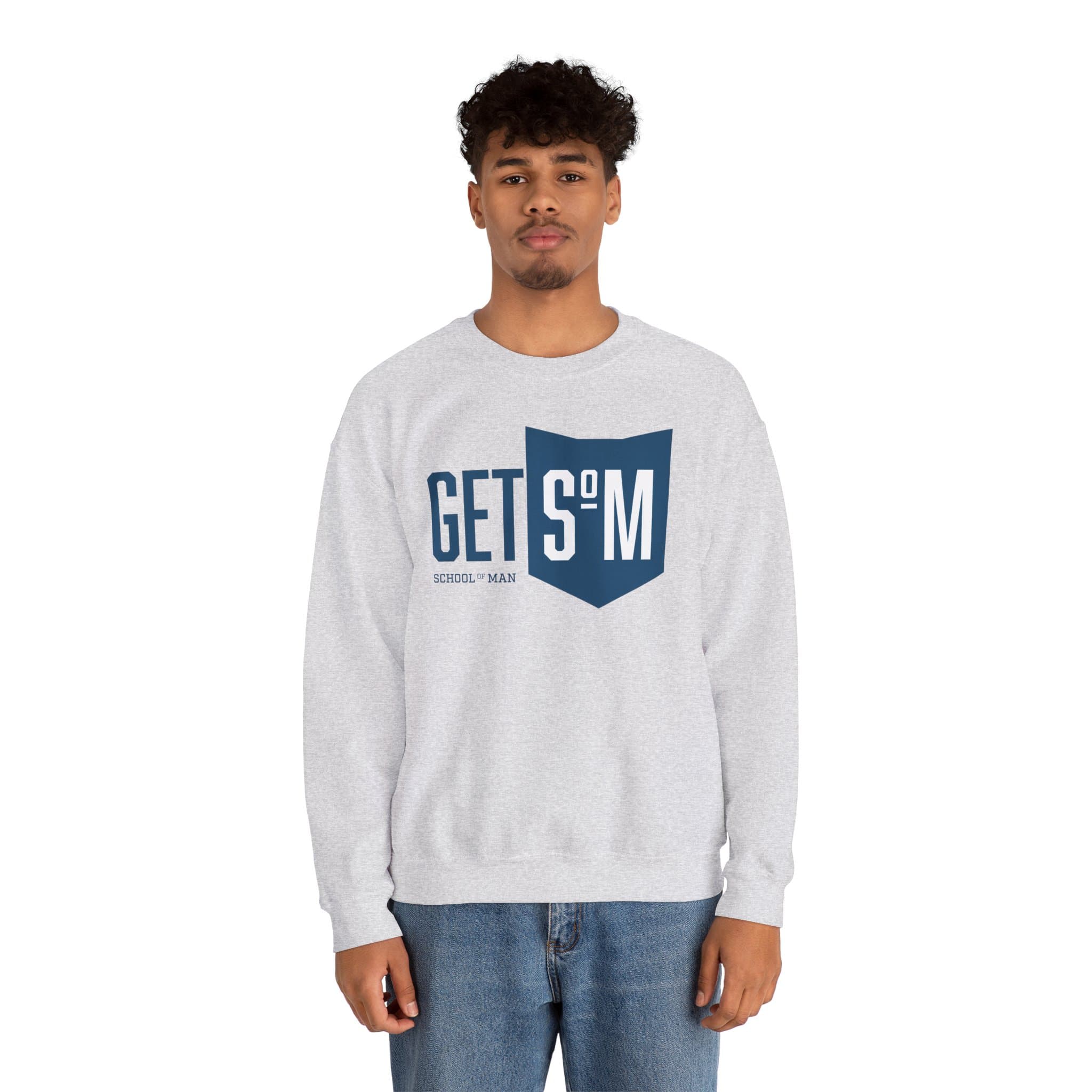 Get S&M Shield Crewneck Sweatshirt — School of Man Graphic Pullover - Image 11