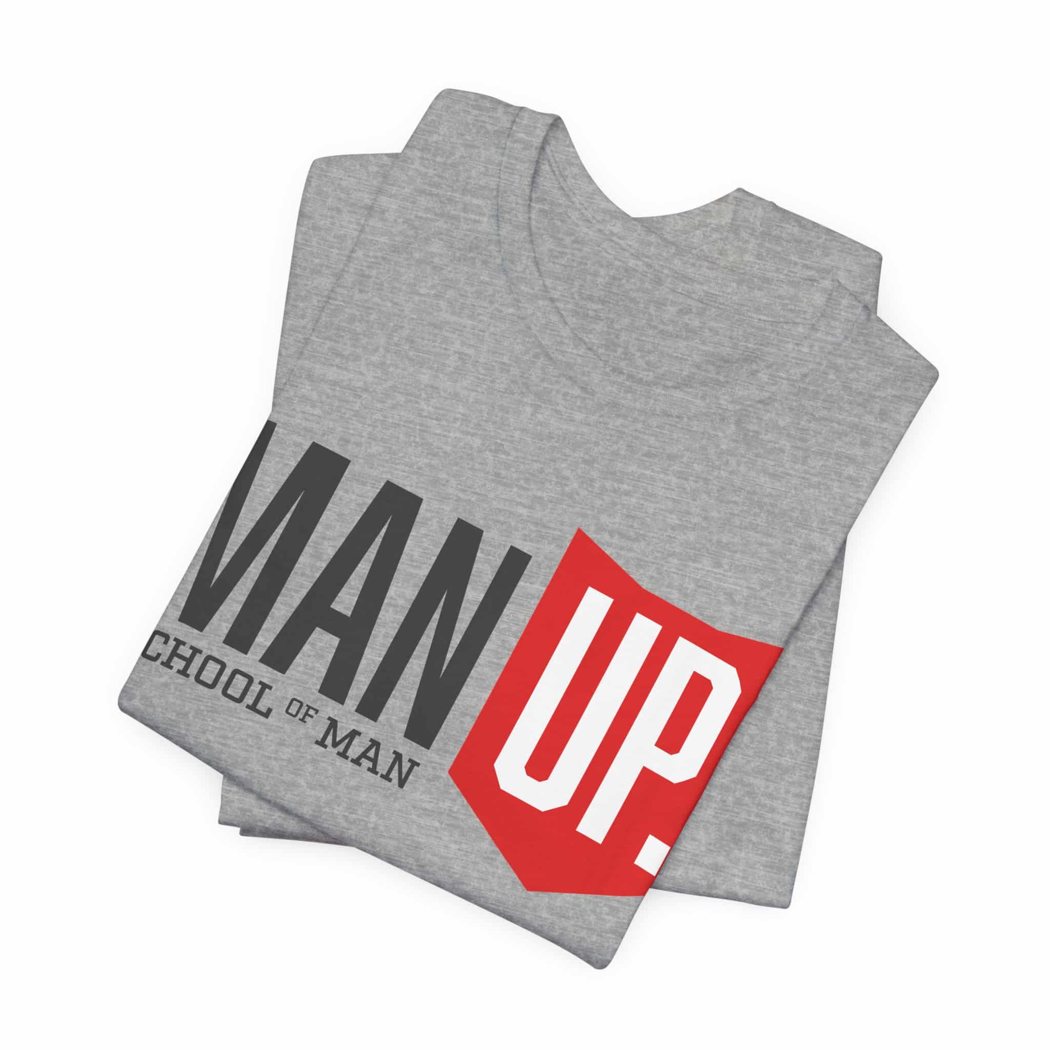 Man Up Shield logo T-Shirt | School of Man graphic tee - Image 34