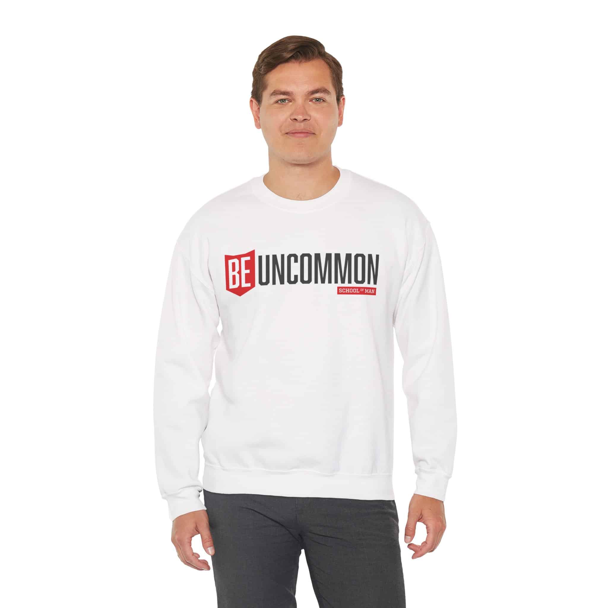 Be Uncommon Crewneck Sweatshirt – Motivational Graphic Sweatshirt - Image 5