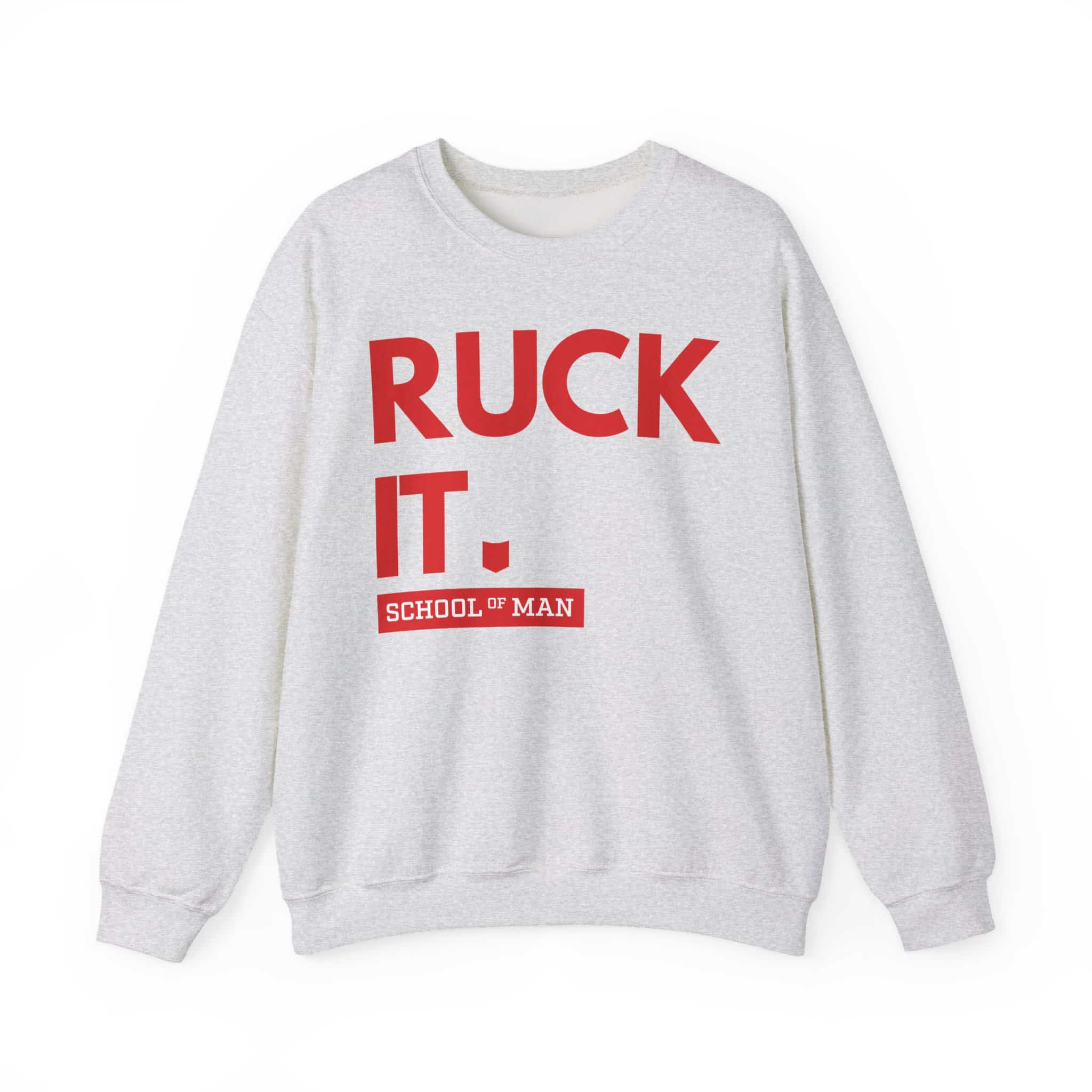 Ruck It Crewneck Sweatshirt — "Ruck It" Bold Red Graphic - Image 13