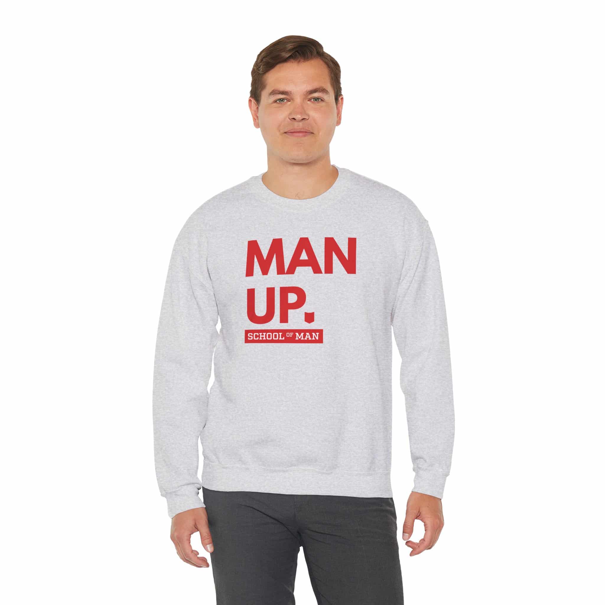 Man Up Crewneck Sweatshirt – School of Man Graphic Pullover - Image 12