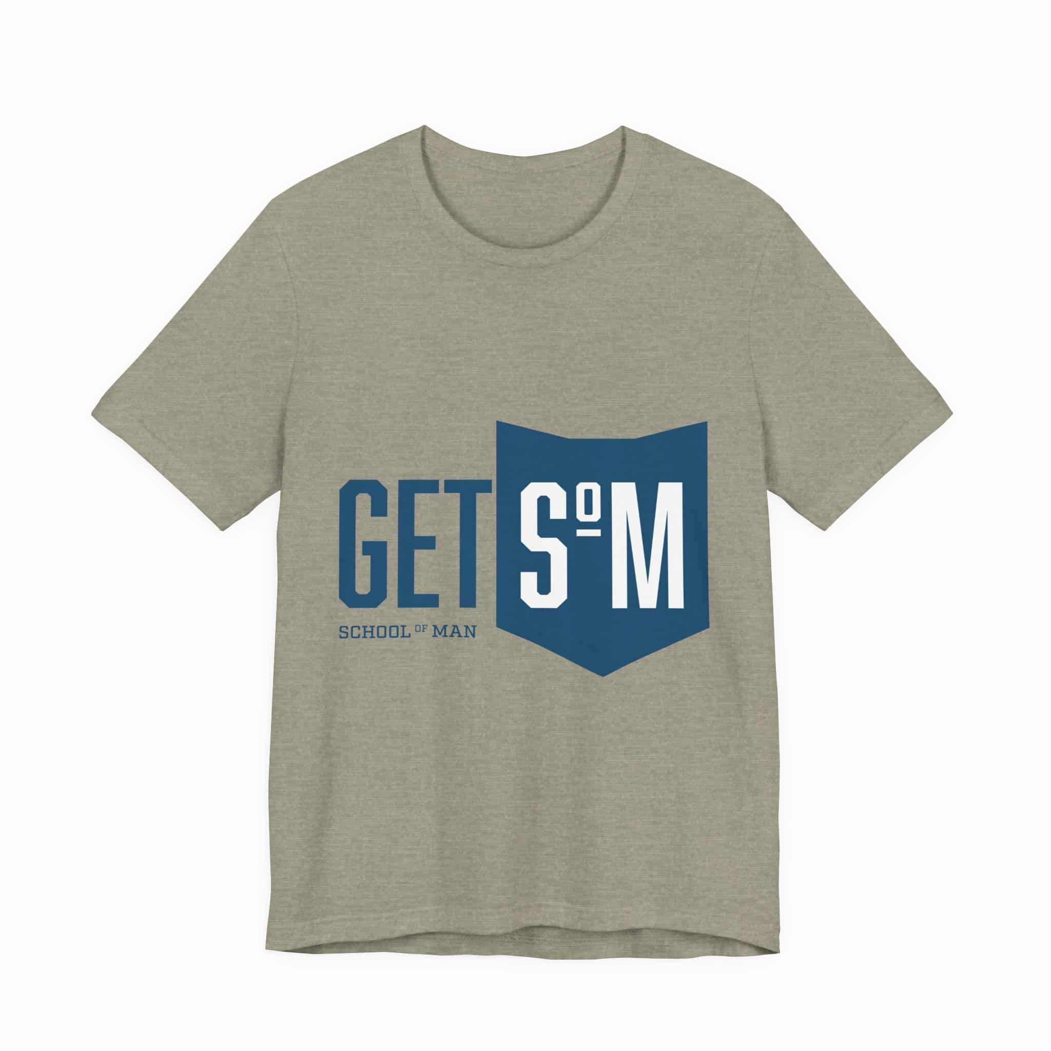 Get Some Shield logo T-Shirt | Retro Typographic School Man Tee - Image 21