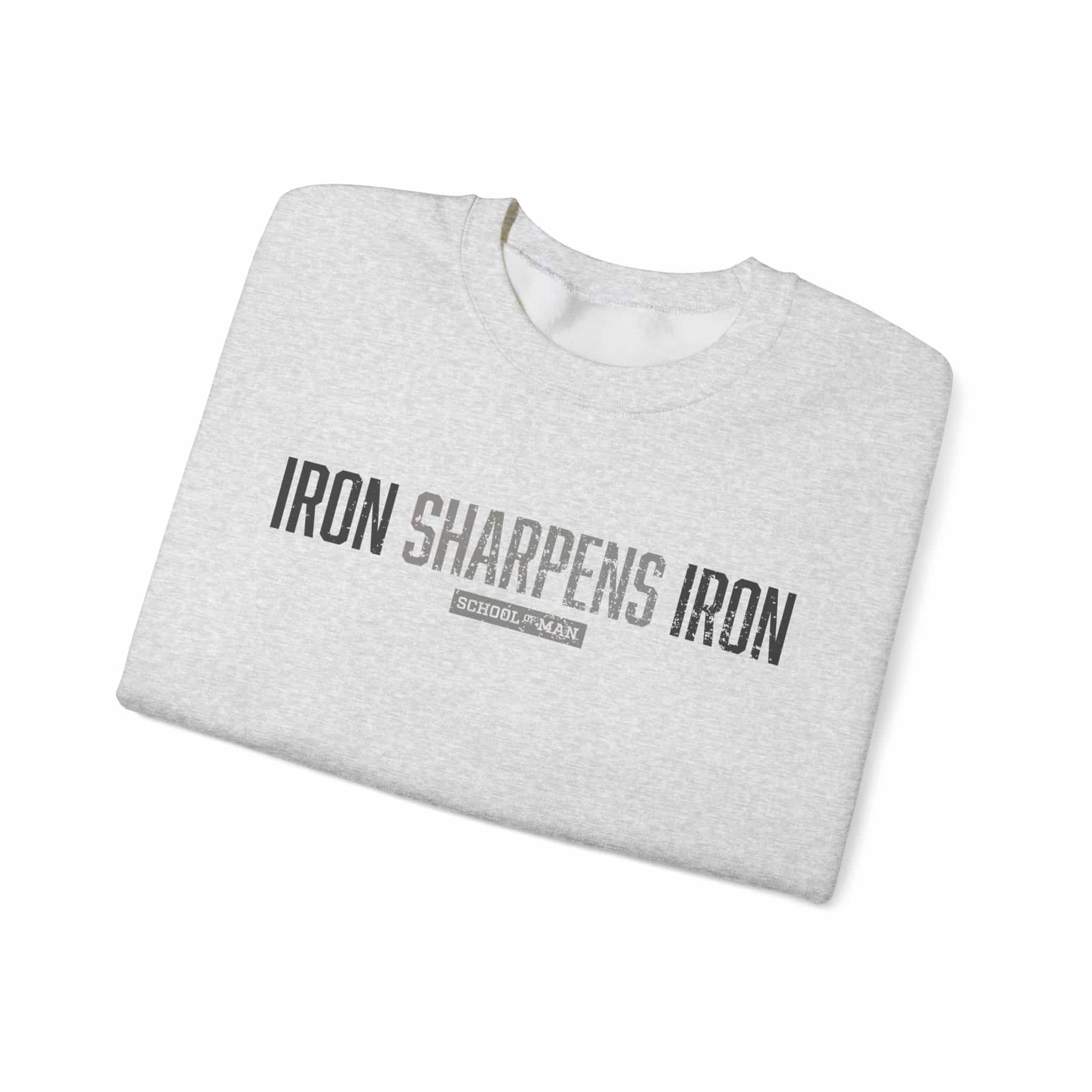 Crewneck Sweatshirt — "Iron Sharpens Iron" Motivational Pullover - Image 7