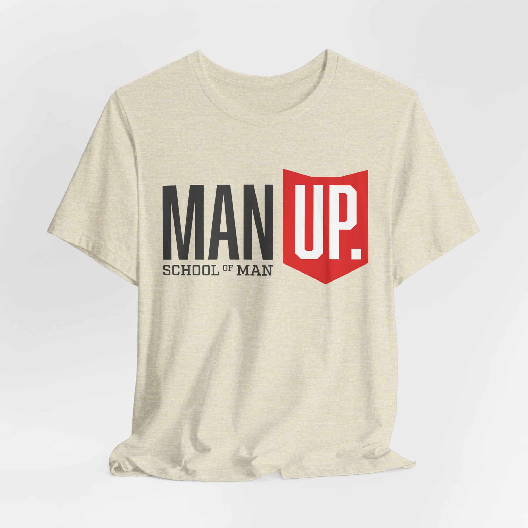 Man Up Shield logo T-Shirt | School of Man graphic tee - Image 19