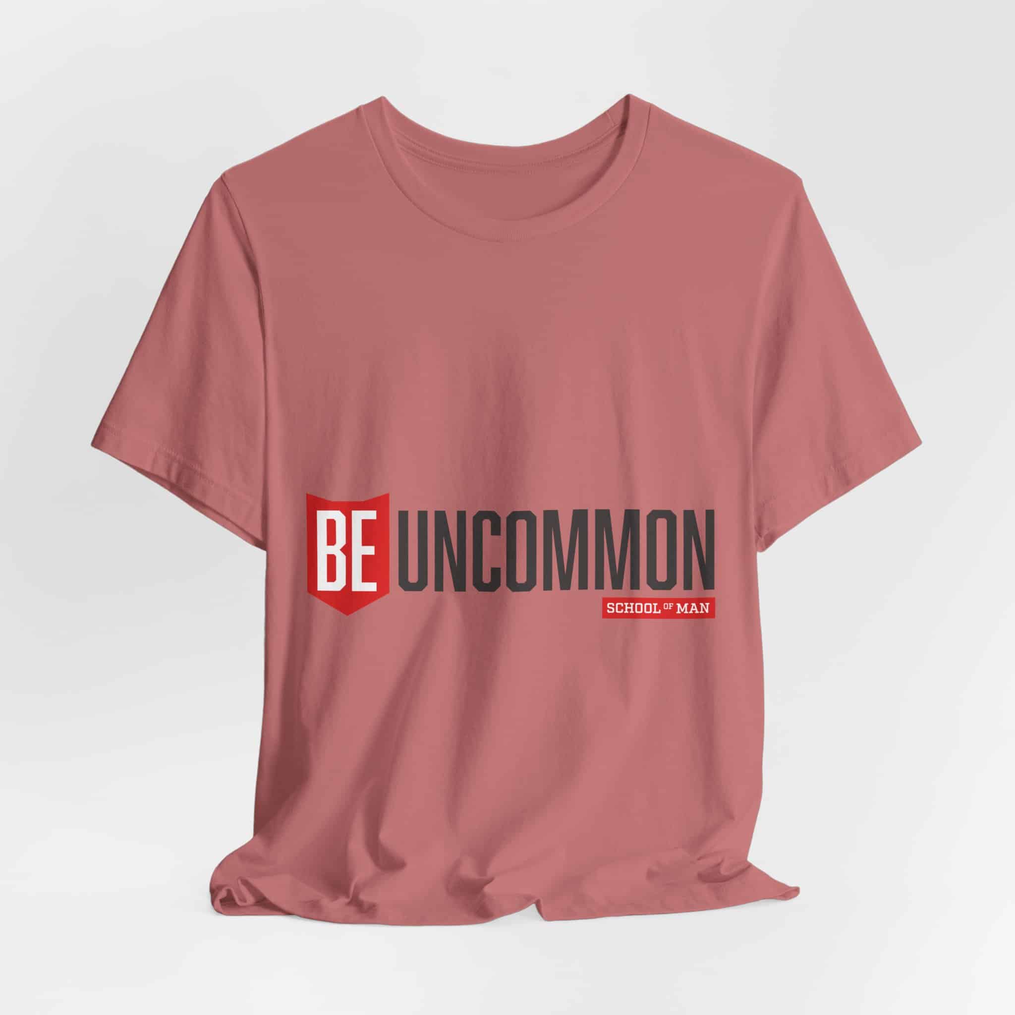 Be Uncommon graphic Tee | Motivational typography shirt, Red shield logo - Image 10