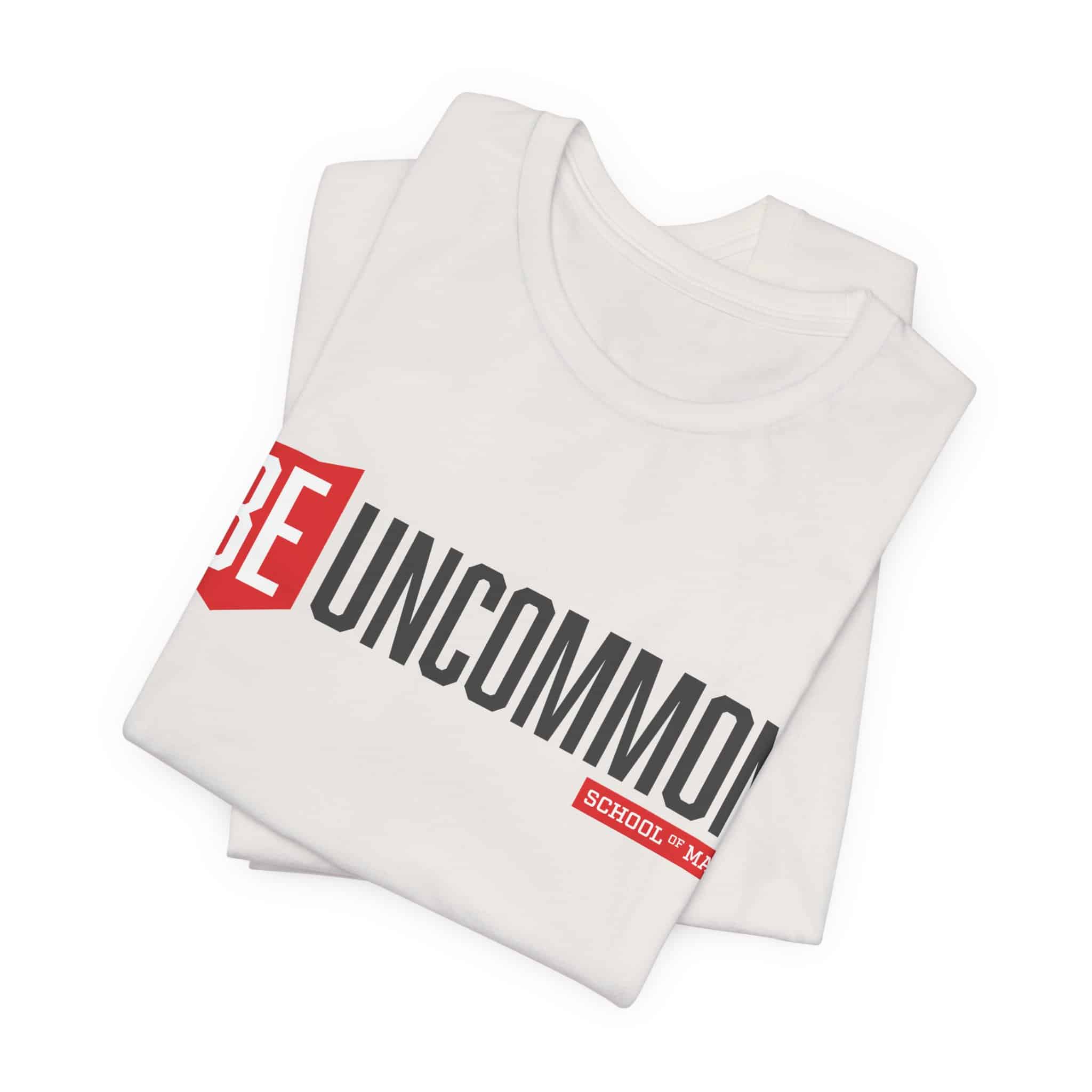 Be Uncommon graphic Tee | Motivational typography shirt, Red shield logo - Image 29