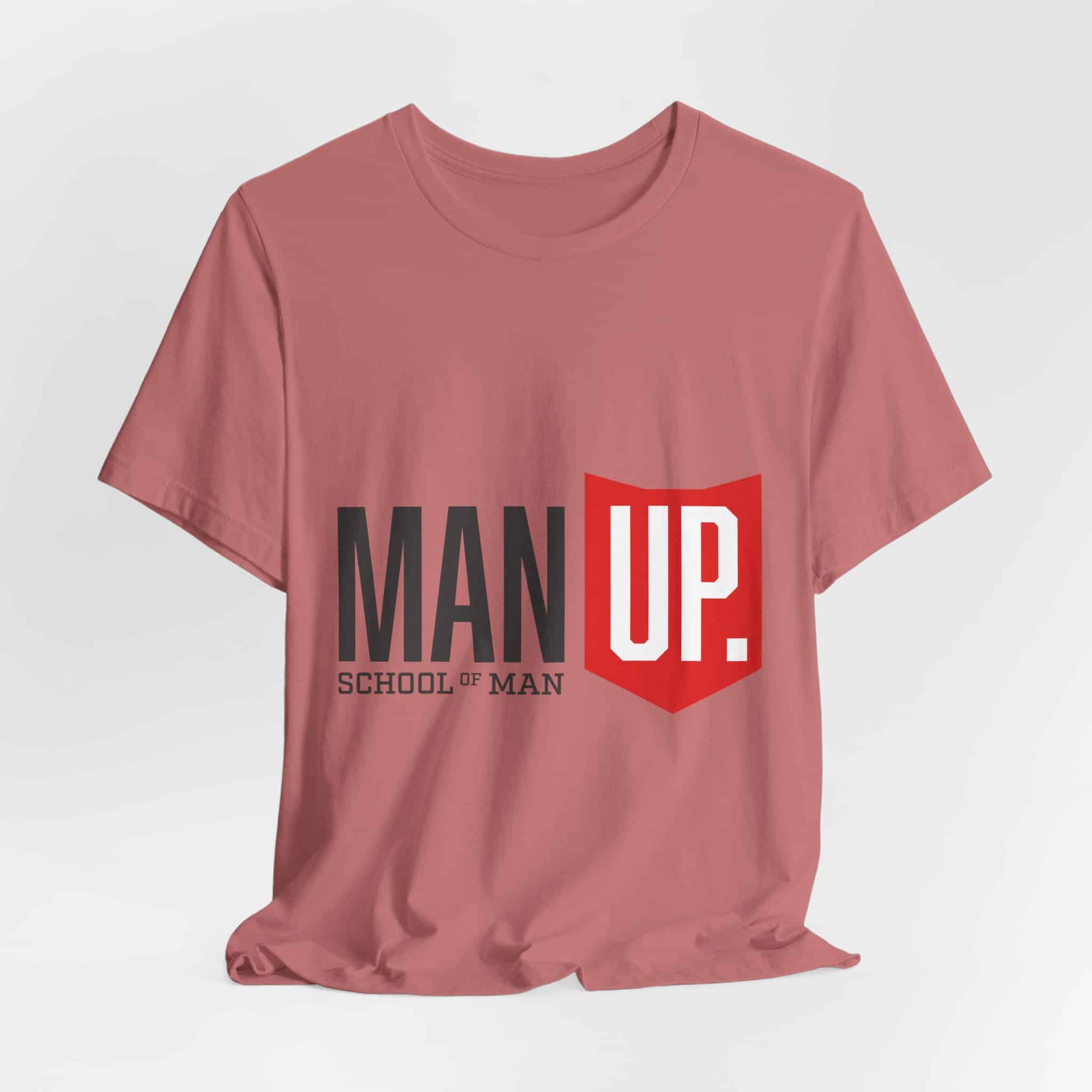Man Up Shield logo T-Shirt | School of Man graphic tee - Image 11