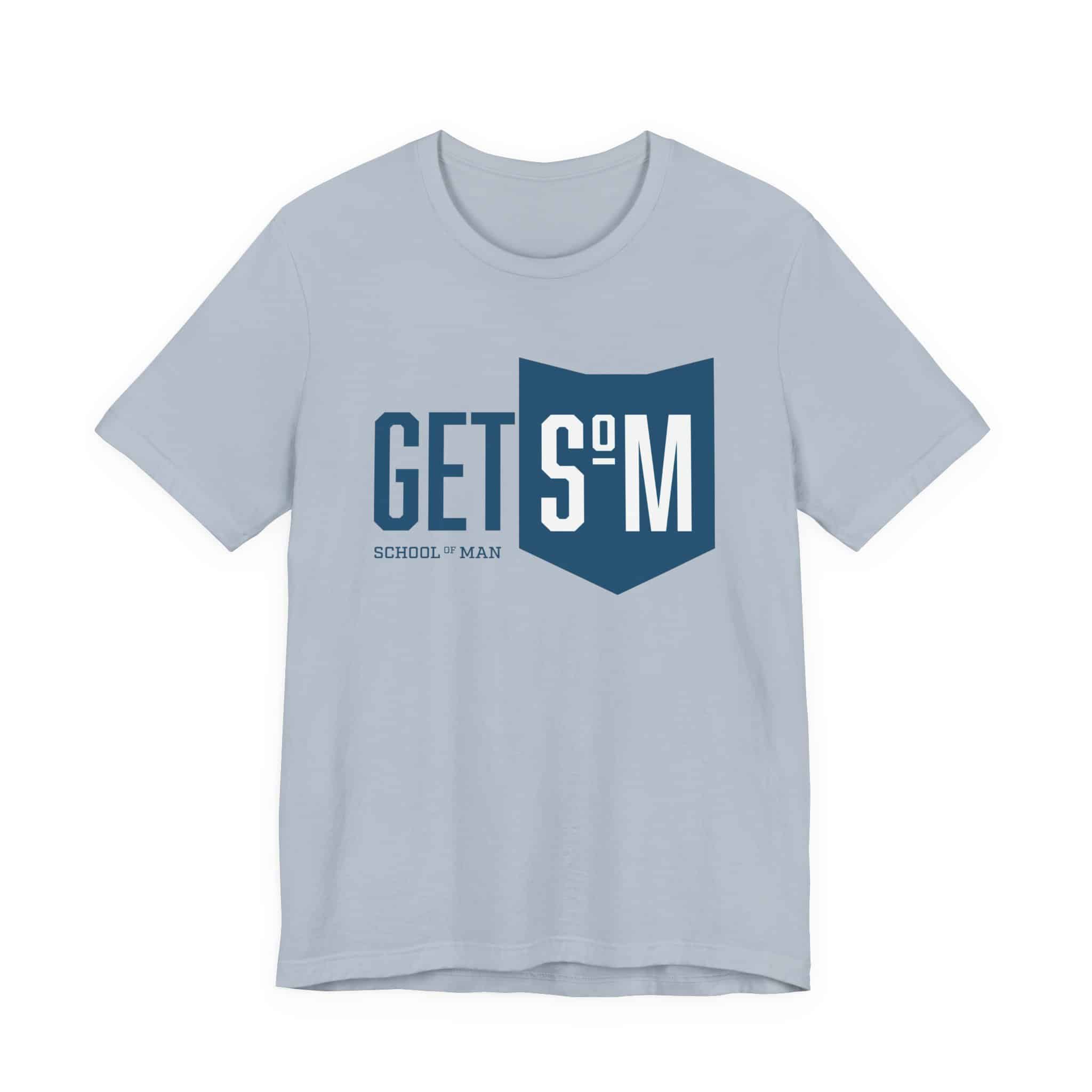 Get Some Shield logo T-Shirt | Retro Typographic School Man Tee - Image 29