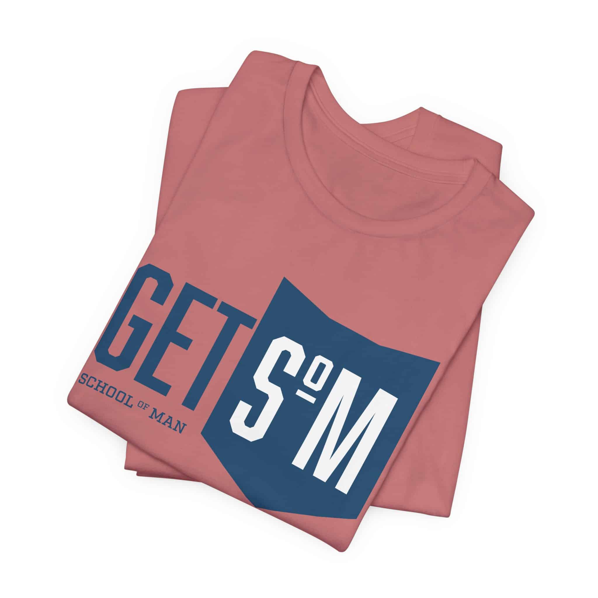 Get Some Shield logo T-Shirt | Retro Typographic School Man Tee - Image 11