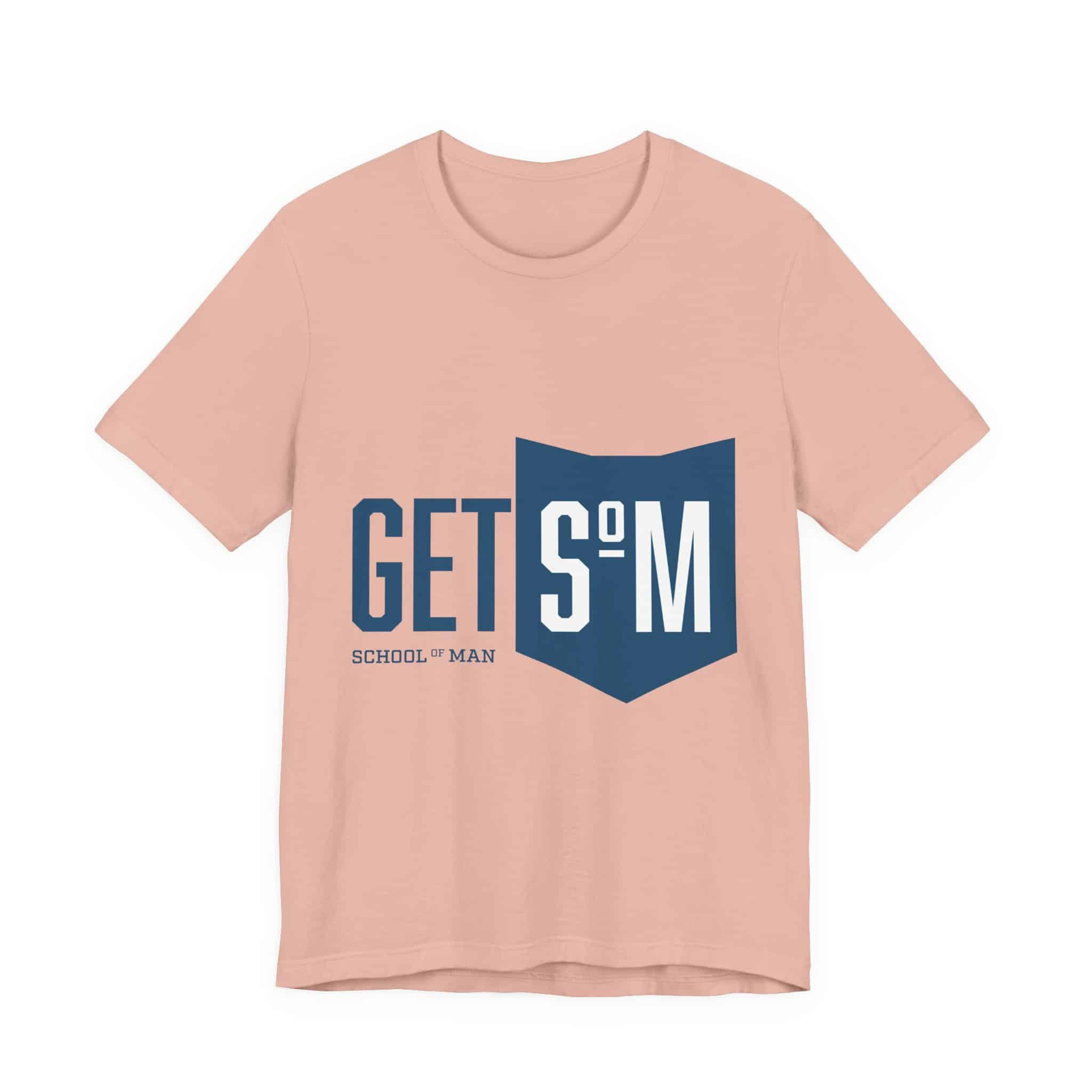 Get Some Shield logo T-Shirt | Retro Typographic School Man Tee - Image 5