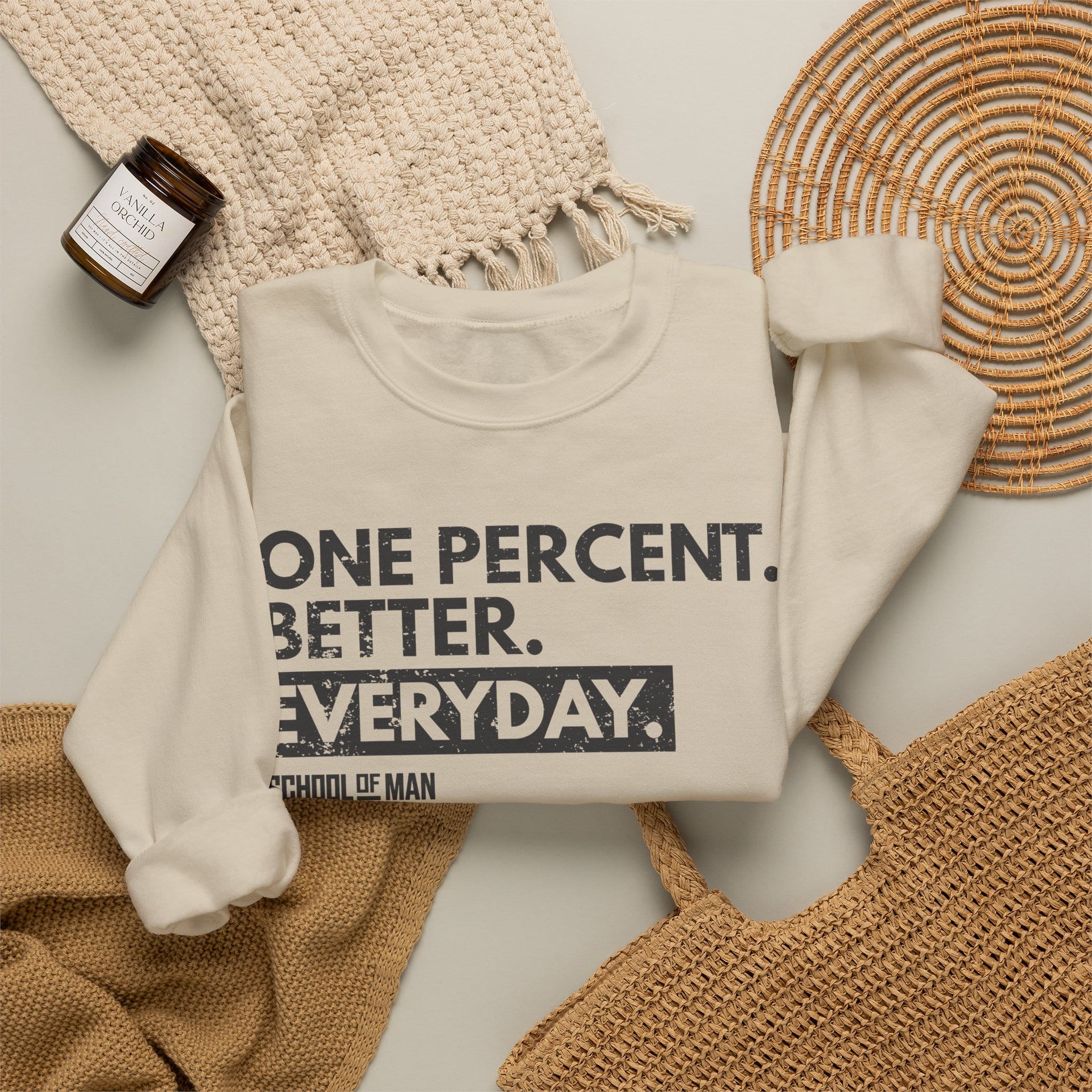 Motivational Crewneck Sweatshirt — "One Percent. Better. Everyday." - Image 16