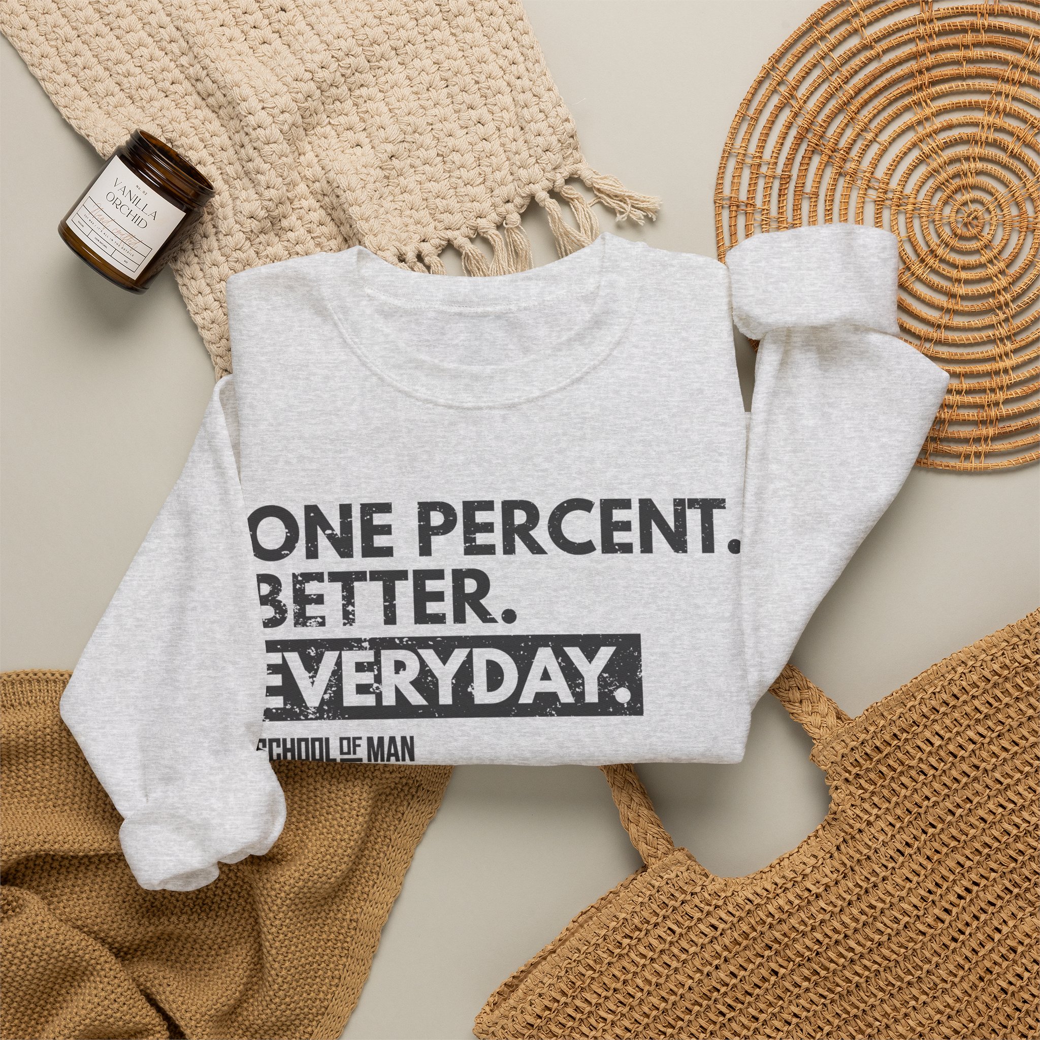 Motivational Crewneck Sweatshirt — "One Percent. Better. Everyday." - Image 10