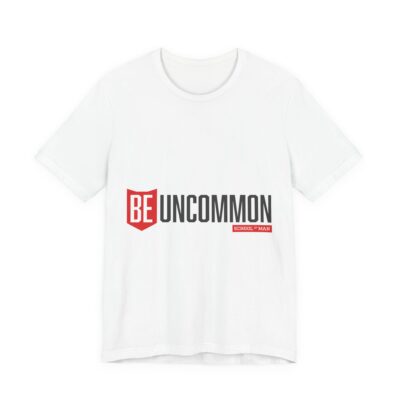 Be Uncommon graphic Tee | Motivational typography shirt, Red shield logo