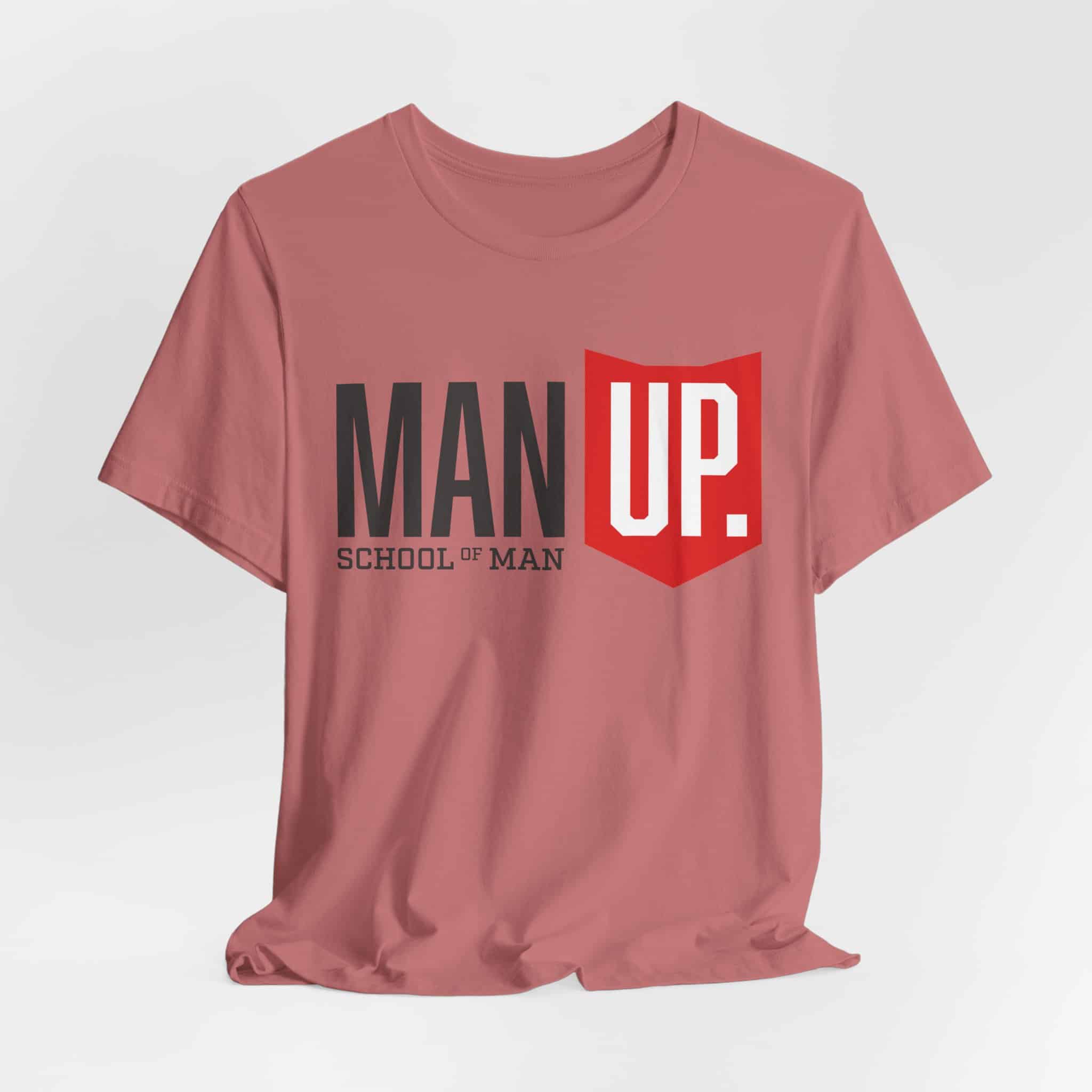 Man Up Shield logo T-Shirt | School of Man graphic tee - Image 11