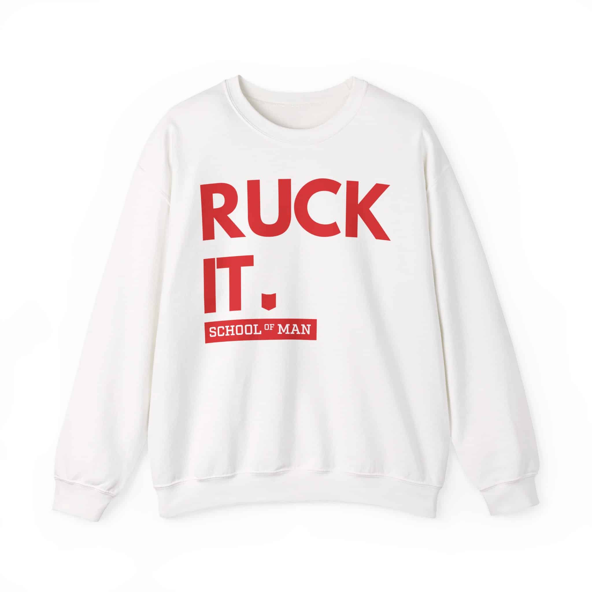 Ruck It Crewneck Sweatshirt — "Ruck It" Bold Red Graphic