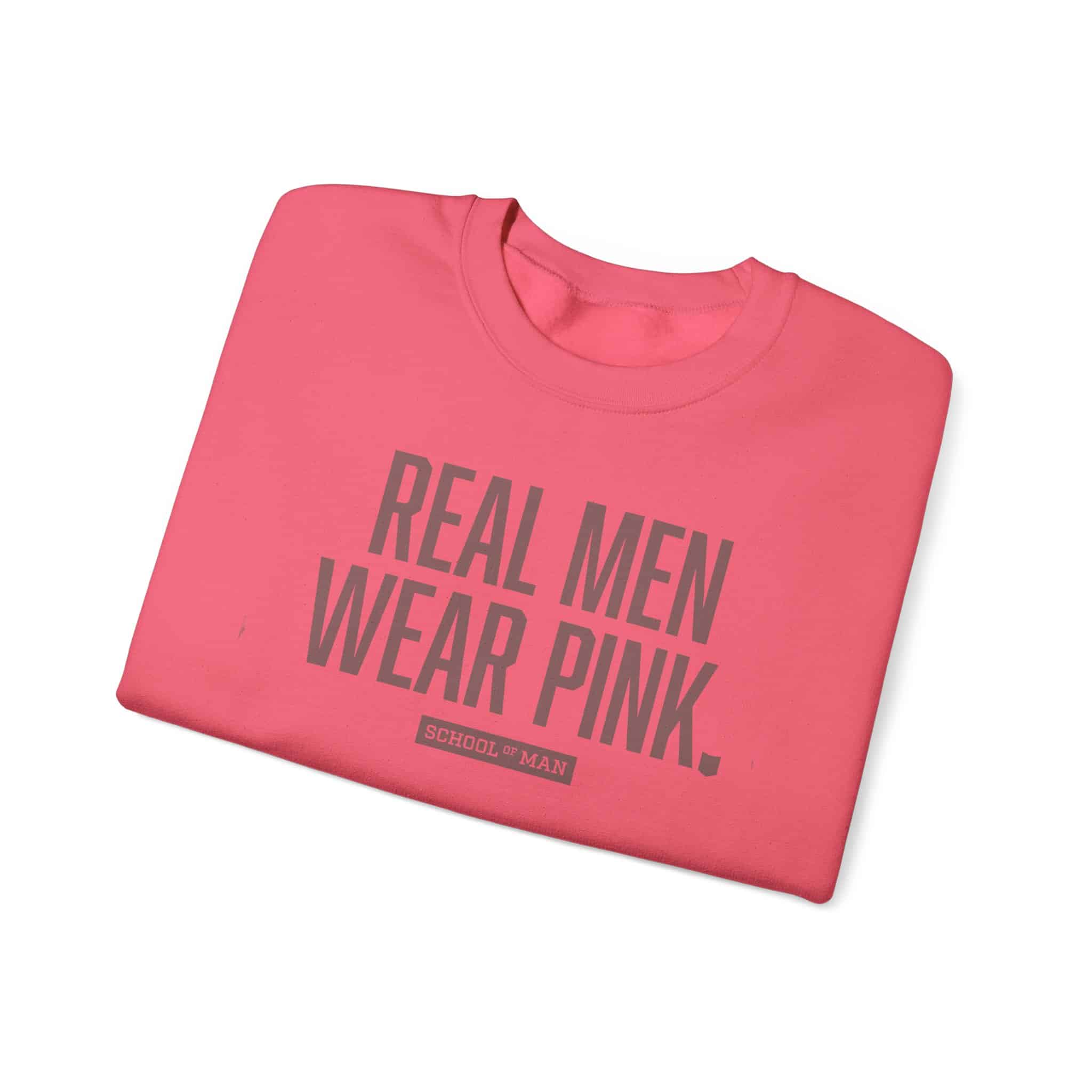 Real Men Wear Pink Sweatshirt – Men’s Statement Crewneck - Image 11