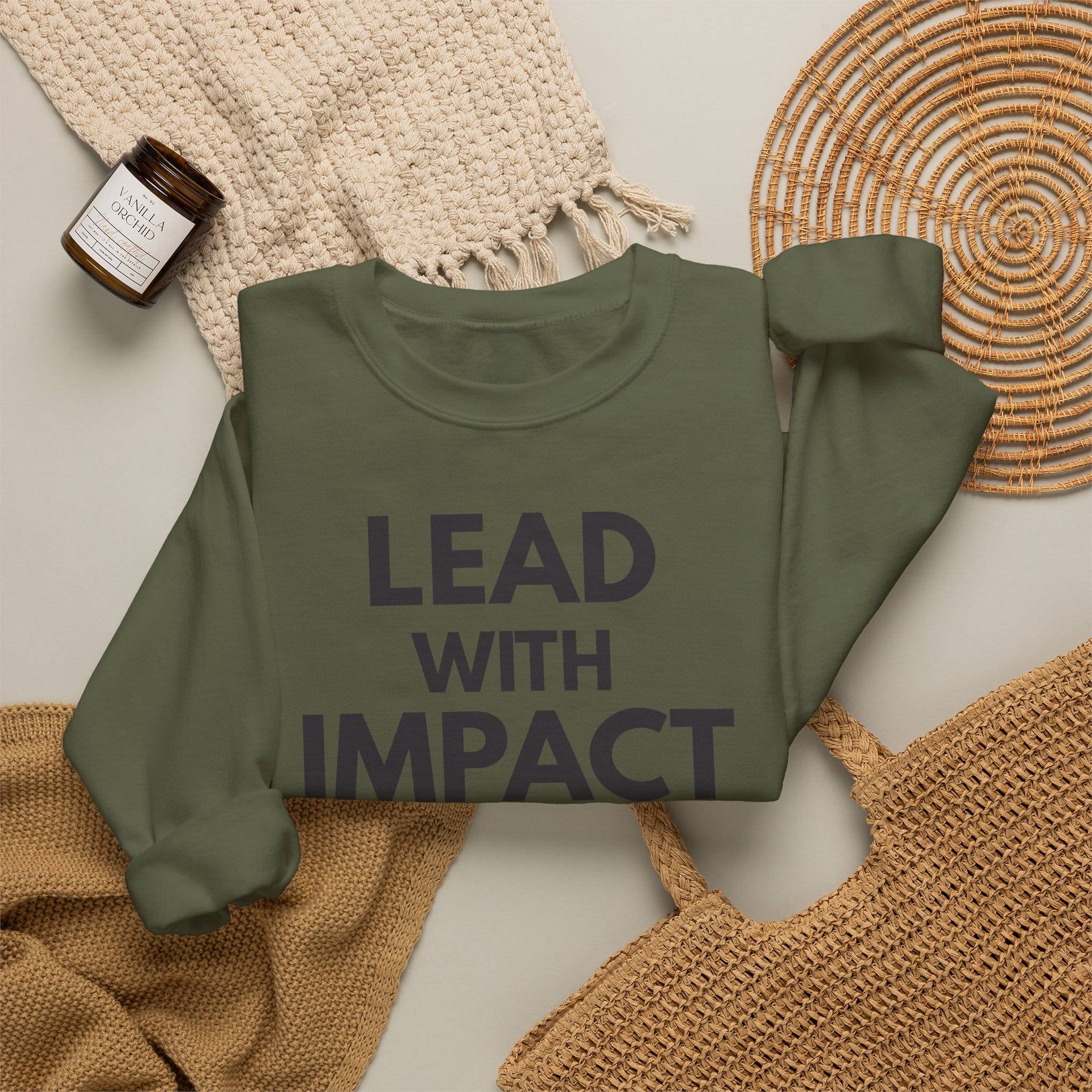 Lead With Impact Crewneck Sweatshirt — Inspirational Leadership Pullover - Image 22