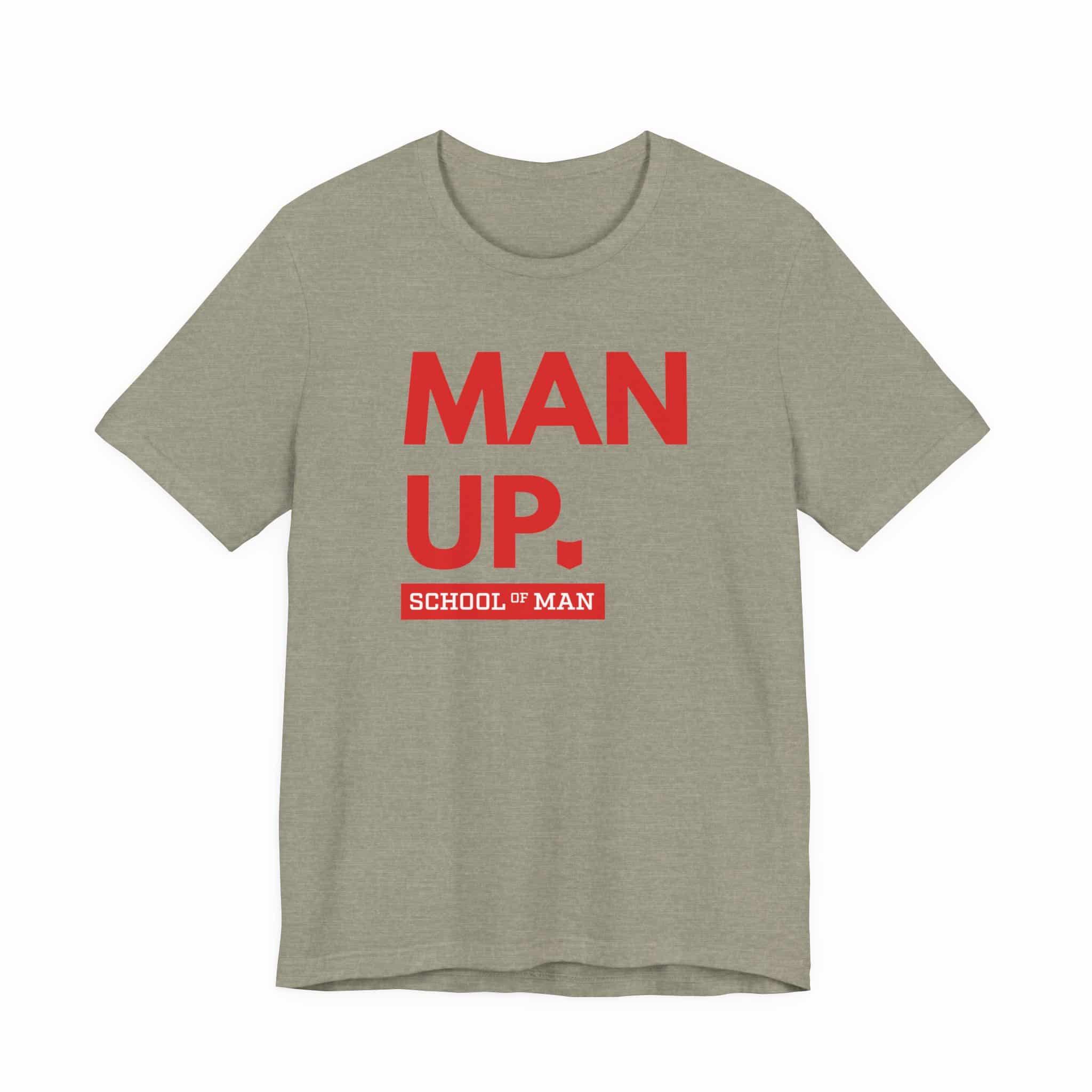 Man Up School of Man Tee | Masculine Typography Shirt - Image 25