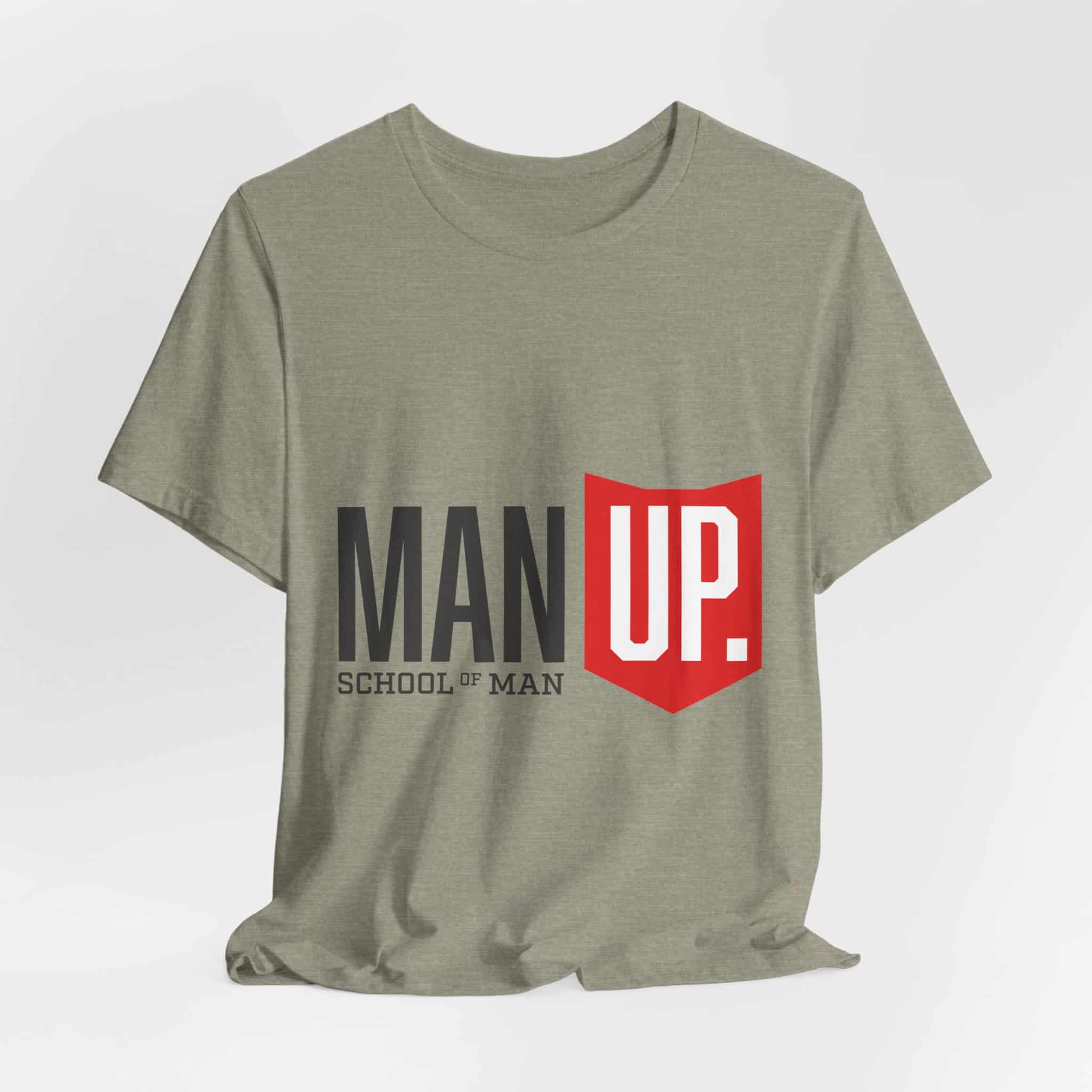Man Up Shield logo T-Shirt | School of Man graphic tee - Image 23