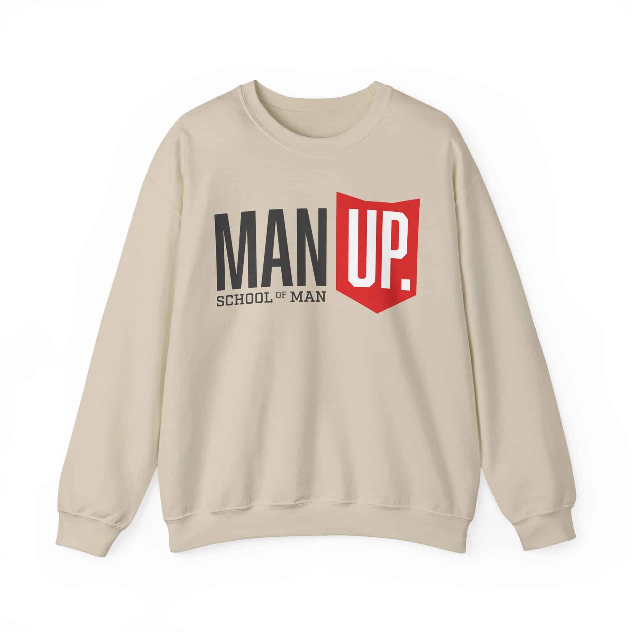 Man Up Crewneck Sweatshirt – 'Man Up' Motivational Graphic Crew - Image 13