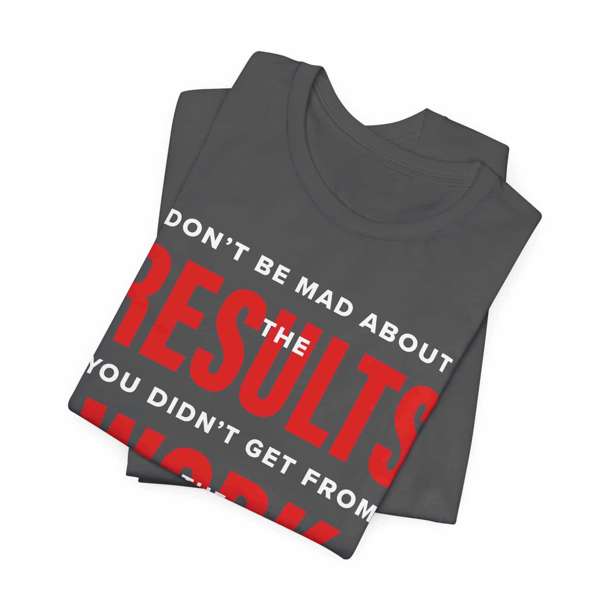 Results Work T-Shirt | Motivational Text Tee | School of Man Logo - Image 47