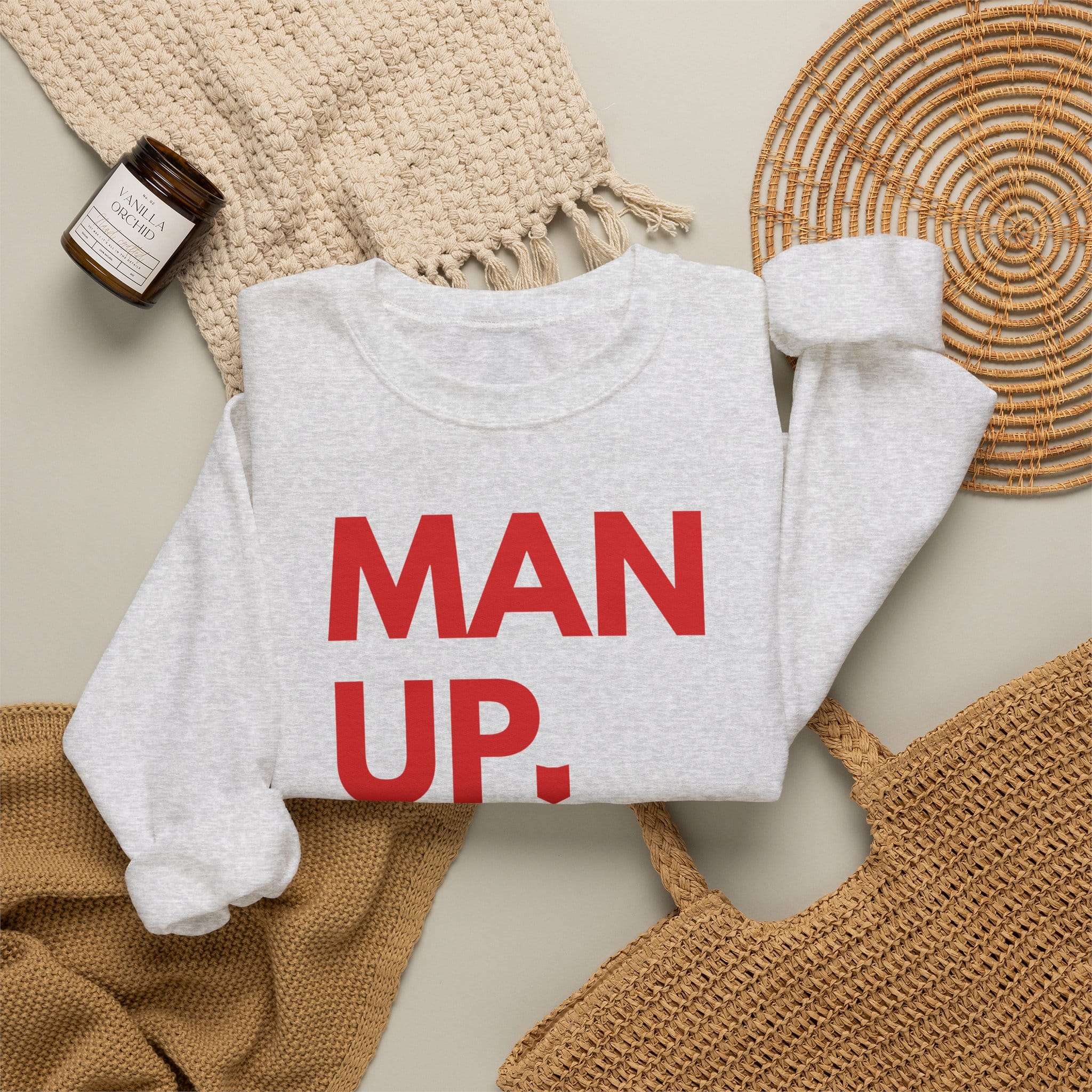 Man Up Crewneck Sweatshirt – School of Man Graphic Pullover - Image 10