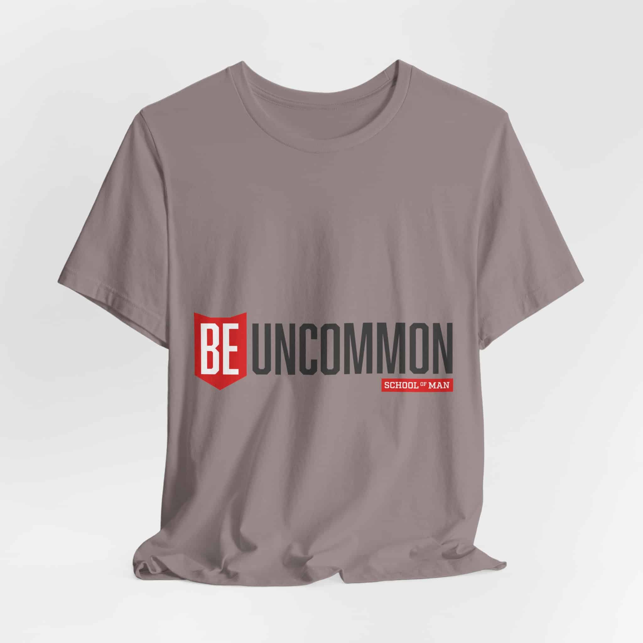 Be Uncommon graphic Tee | Motivational typography shirt, Red shield logo - Image 14
