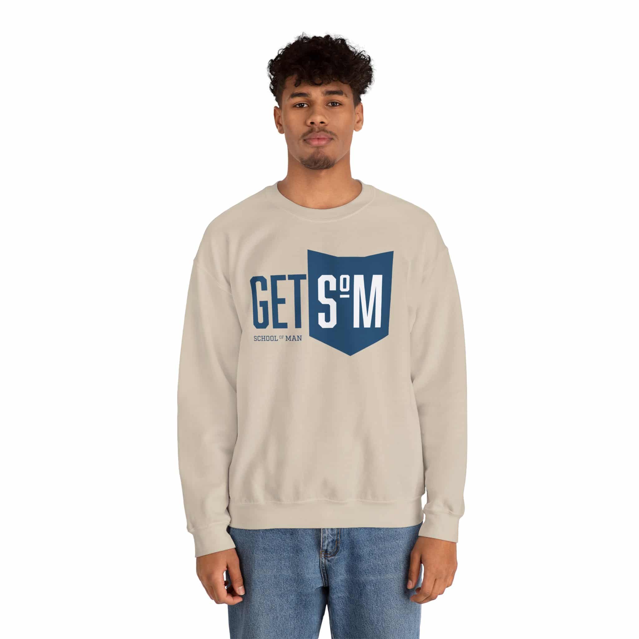 Get S&M Shield Crewneck Sweatshirt — School of Man Graphic Pullover - Image 17