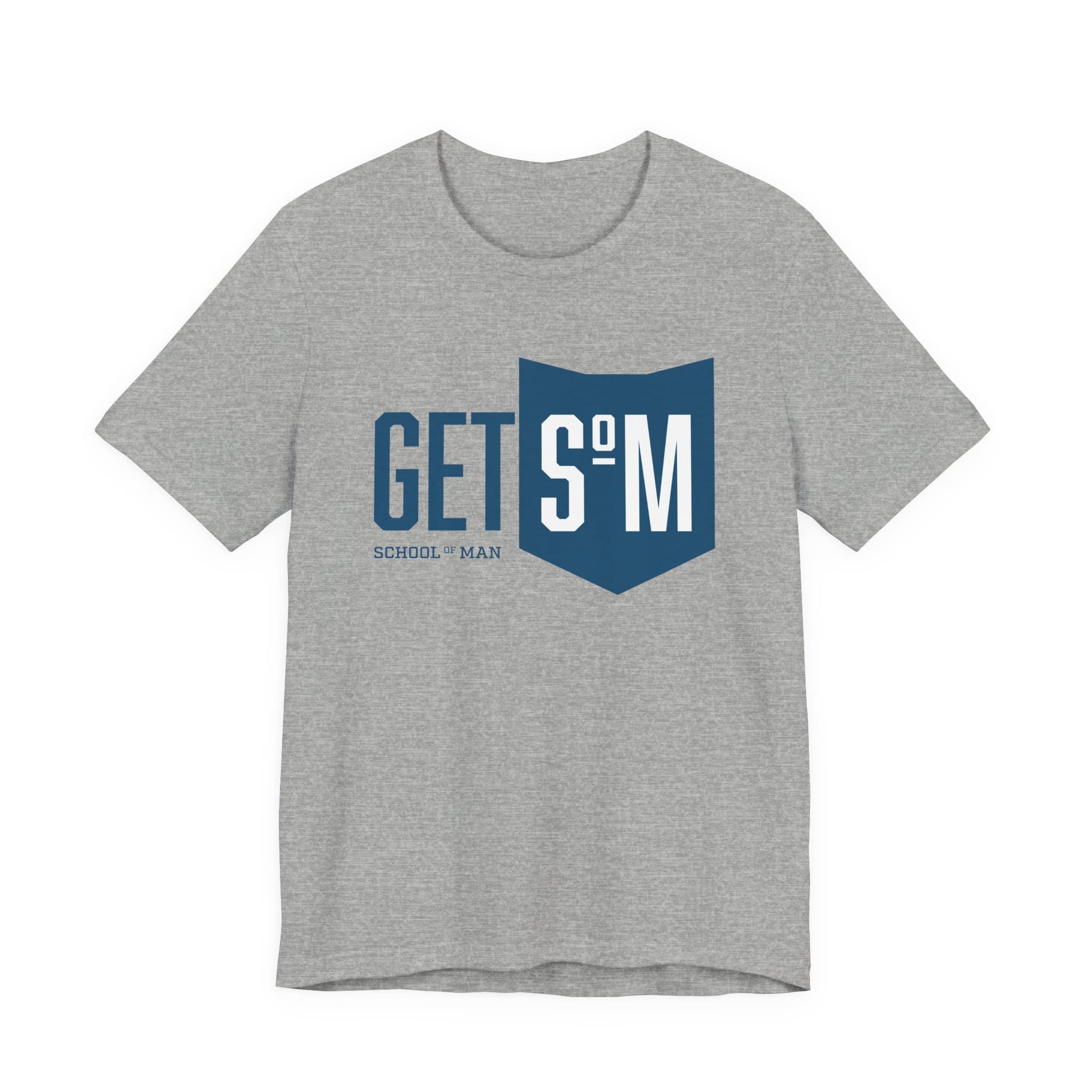Get Some Shield logo T-Shirt | Retro Typographic School Man Tee - Image 33
