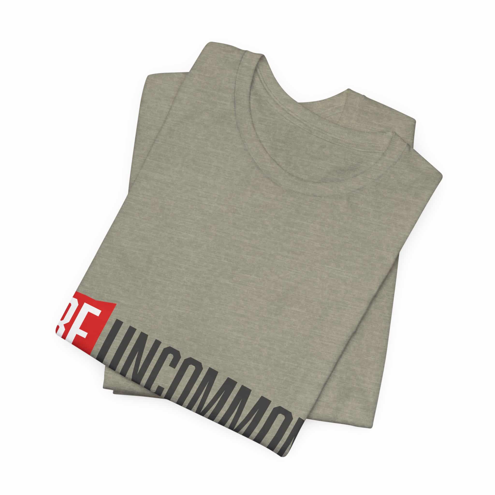 Be Uncommon graphic Tee | Motivational typography shirt, Red shield logo - Image 37