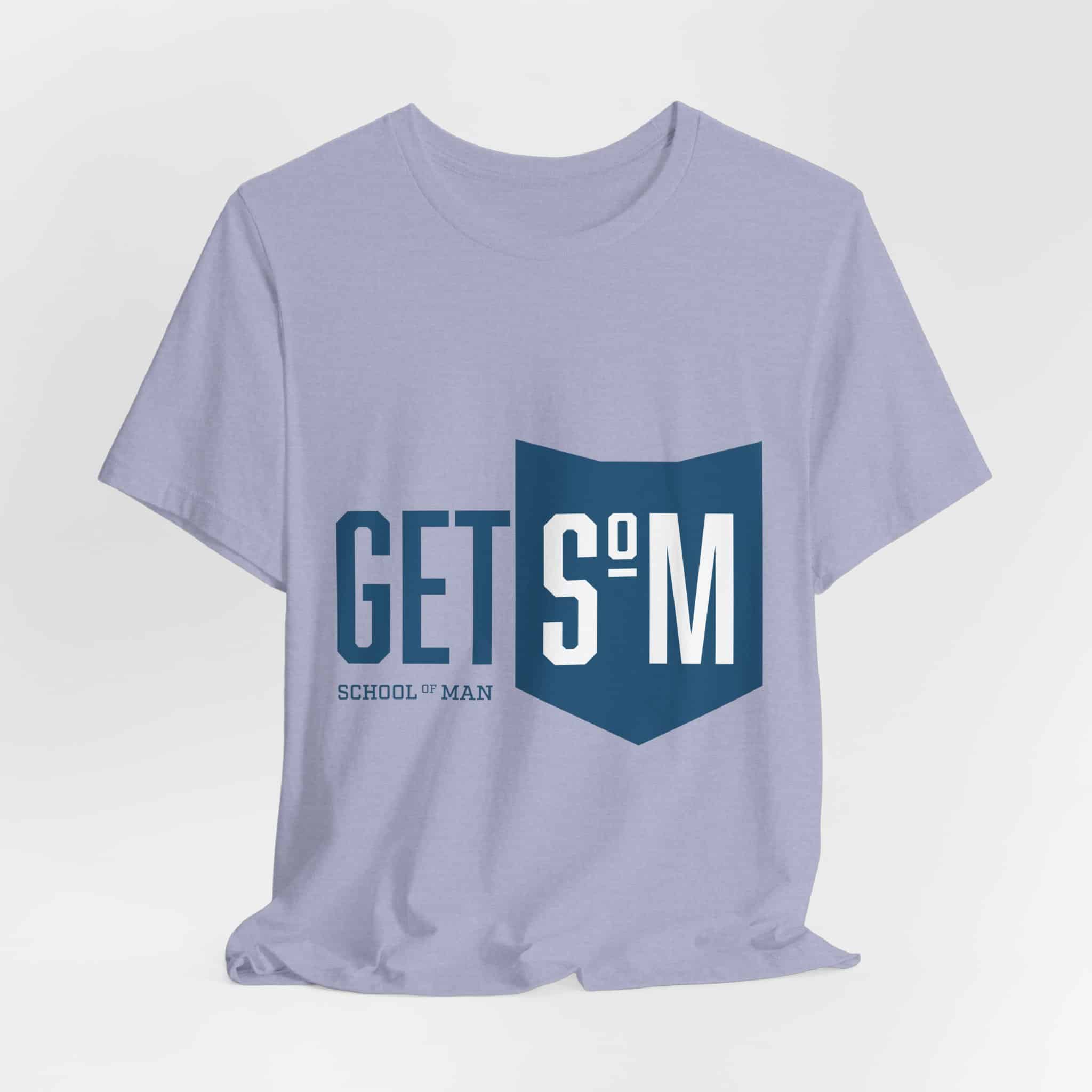 Get Some Shield logo T-Shirt | Retro Typographic School Man Tee - Image 40